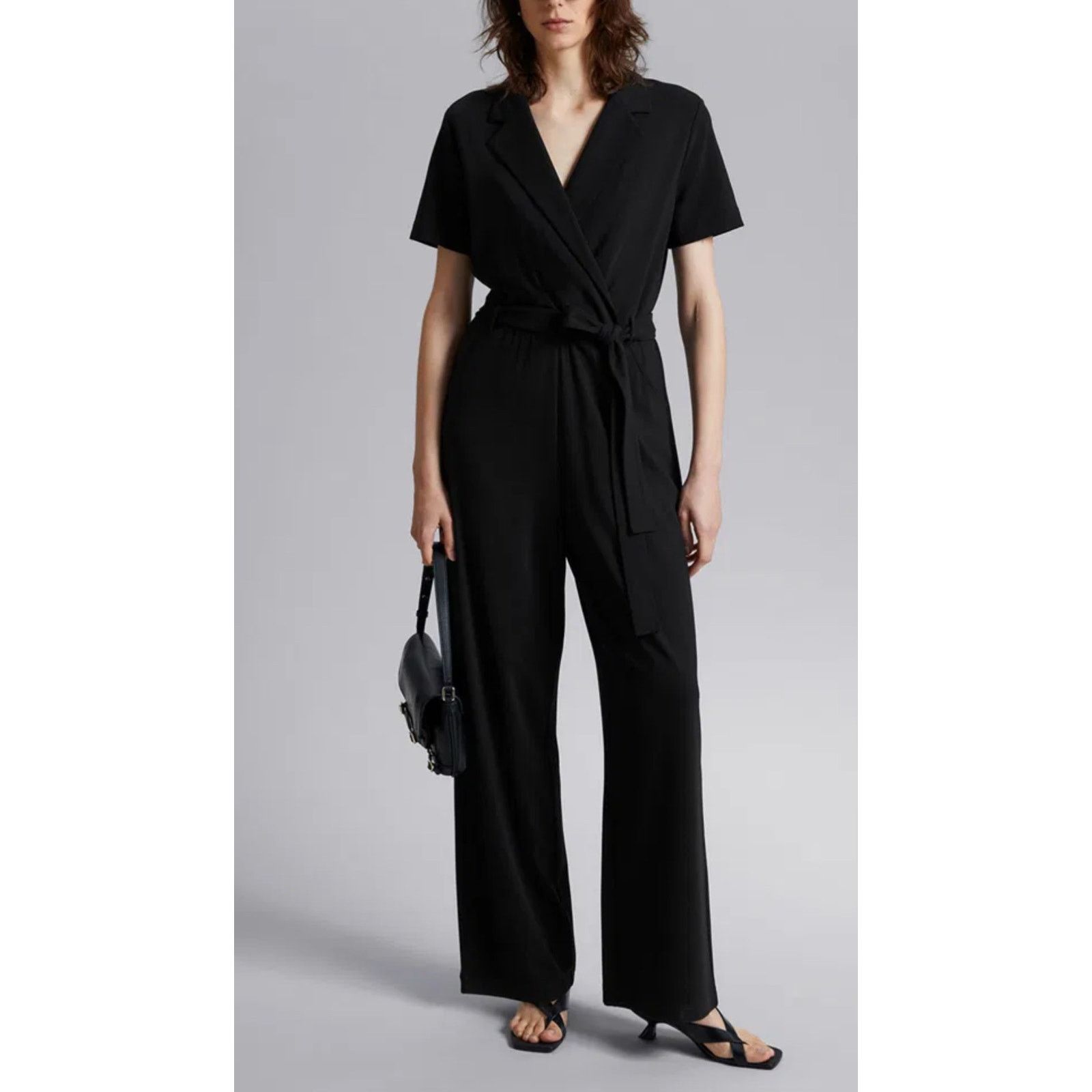 & Other Stories & OTHER STORIES - Belted Jumpsuit / Black / Sz 4 Size 27" / US 4 / IT 40 - 1 Thumbnail