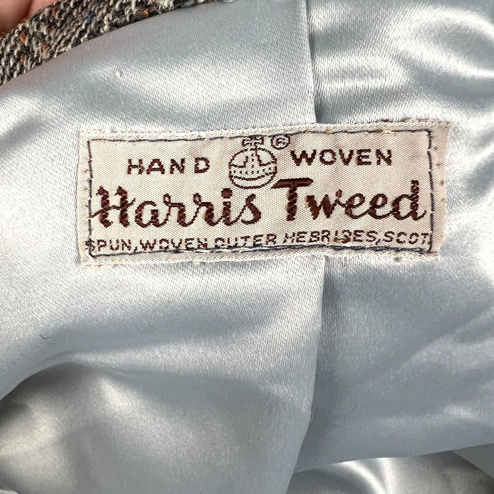 Harris Tweed VINTAGE Harris Tweed 3/2 Roll Wool Sport Coat Blazer 42R Beige Suit Jacket Mens Jacket Blazer Size 42R - 5 Thumbnail
