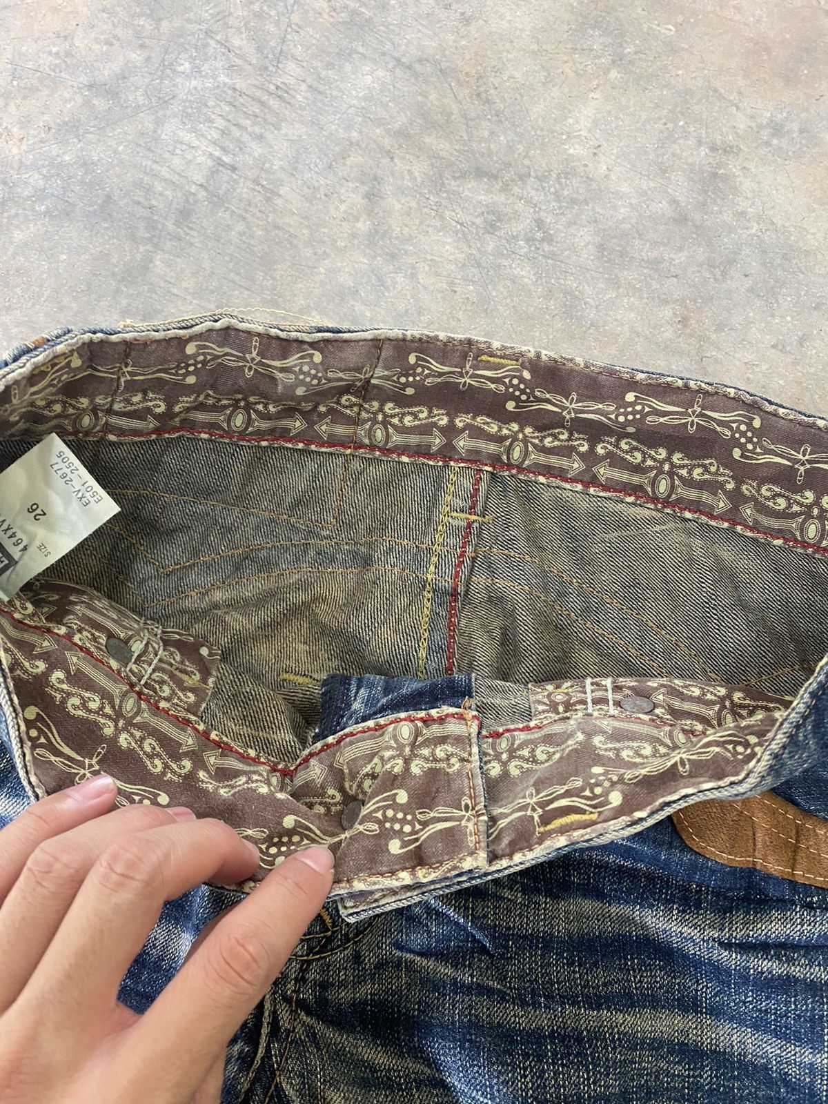 Le Grande Bleu (L.G.B.) Edwin Japan Cowboy Jeans Punk Grunge Mud Wash 90s Size US 29 - 8 Thumbnail