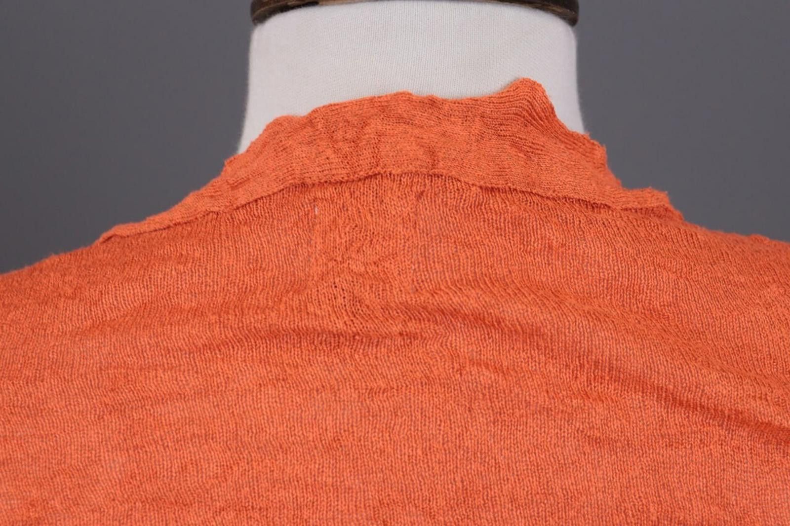 Designer Aventures des Toiles Orange Button Down Shirt Size 38 / S Size M / US 6-8 / IT 42-44 - 12 Thumbnail