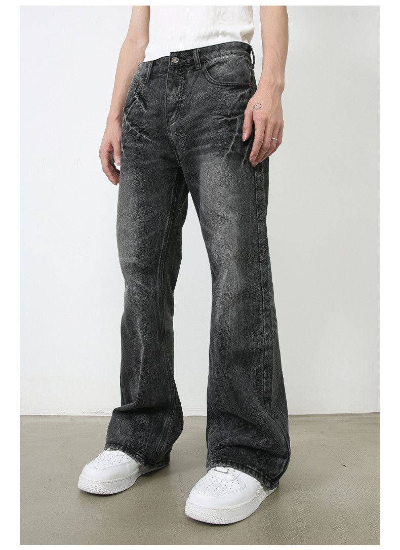 Vintage American lightning pattern men's cleanfit flared jeans Size US 32 / EU 48 - 3 Thumbnail