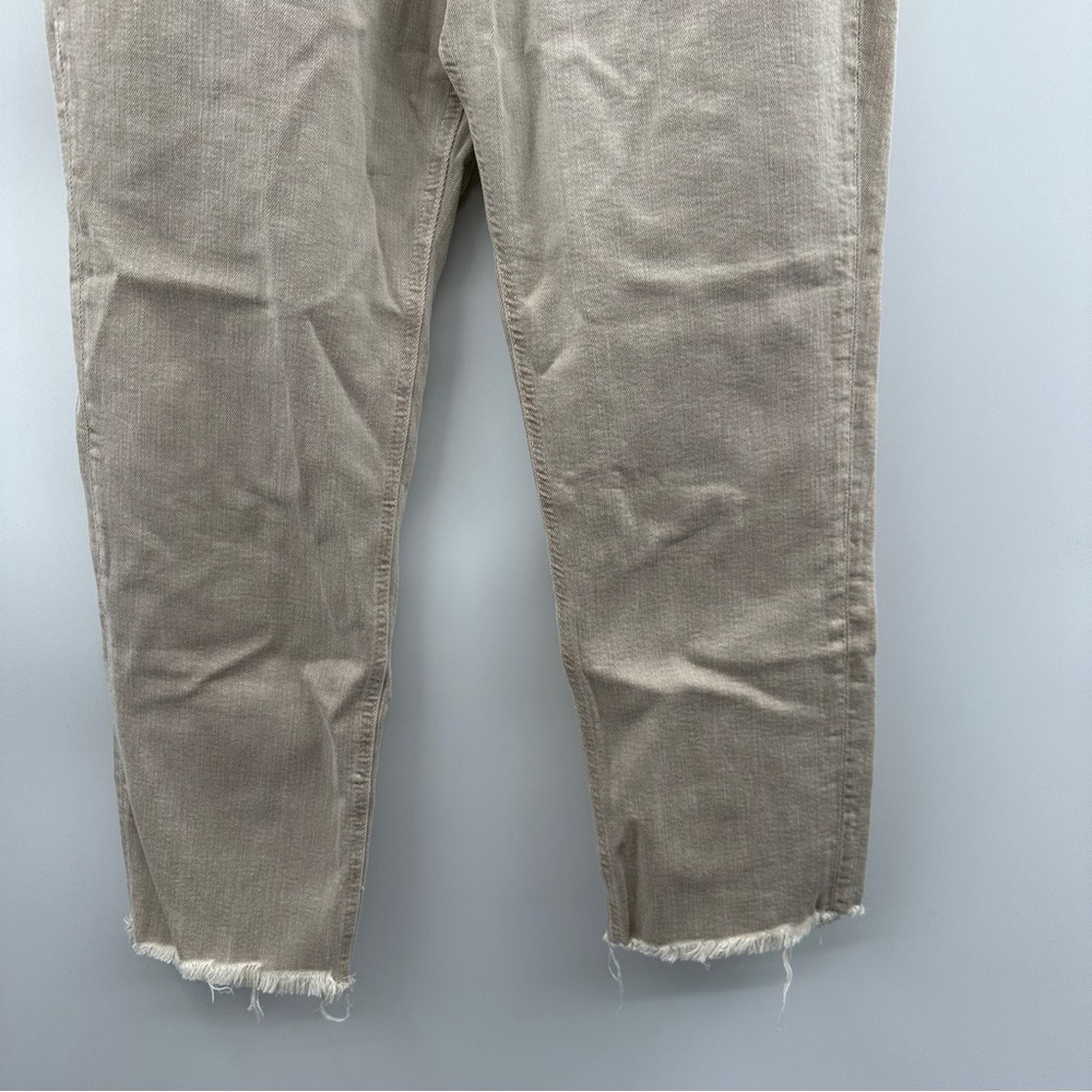 Anthropologie Anthropologie Pilcro Cream Vintage Straight Raw Hem Jeans Size 32" / US 10 / IT 46 - 3 Thumbnail