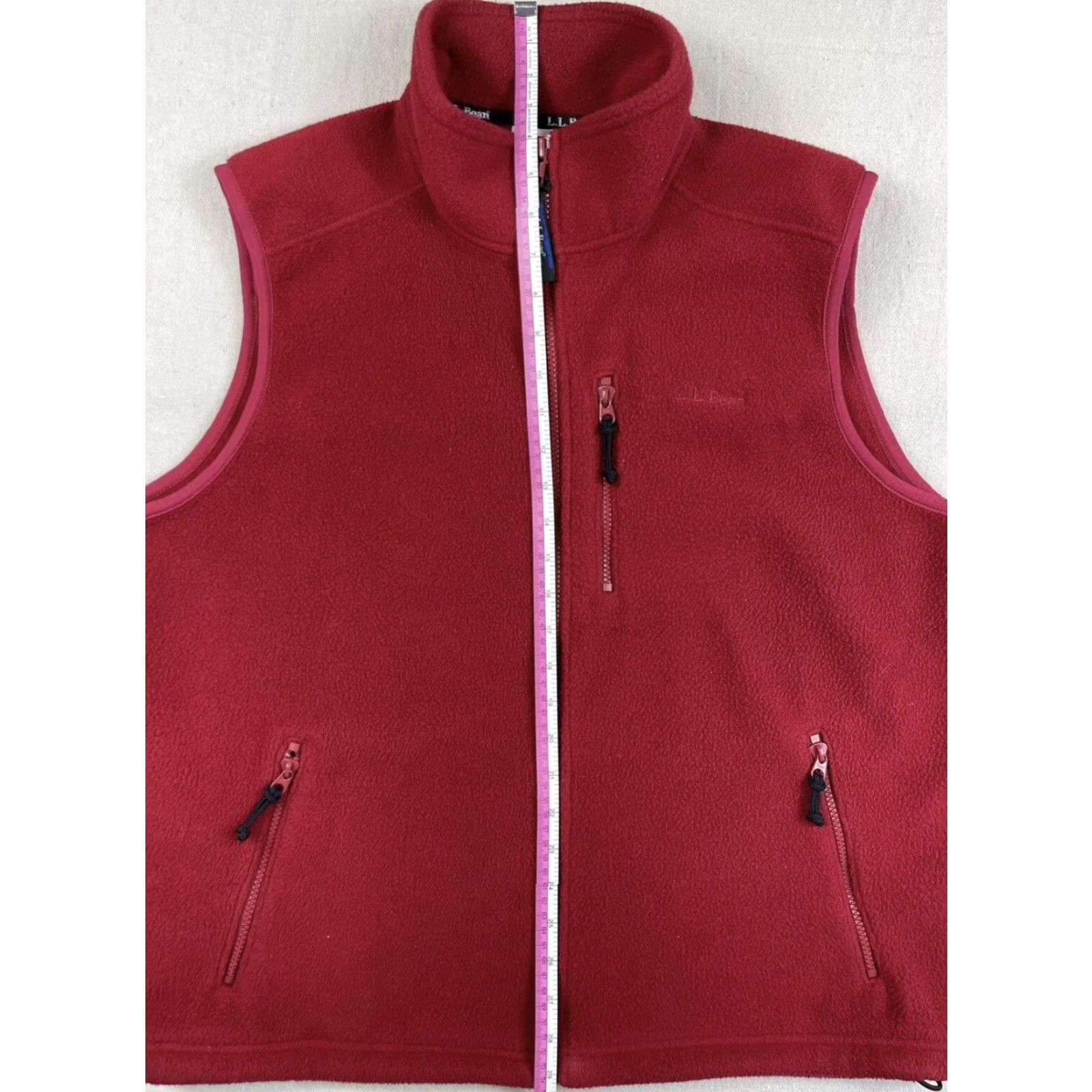 Vintage VINTAGE LL Bean Fleece Vest Mens M Zip Pockets Outdoor Red 90s Ski Hiking Chest 50 in Regular Fit United States Size US M / EU 48-50 / 2 - 7 Thumbnail