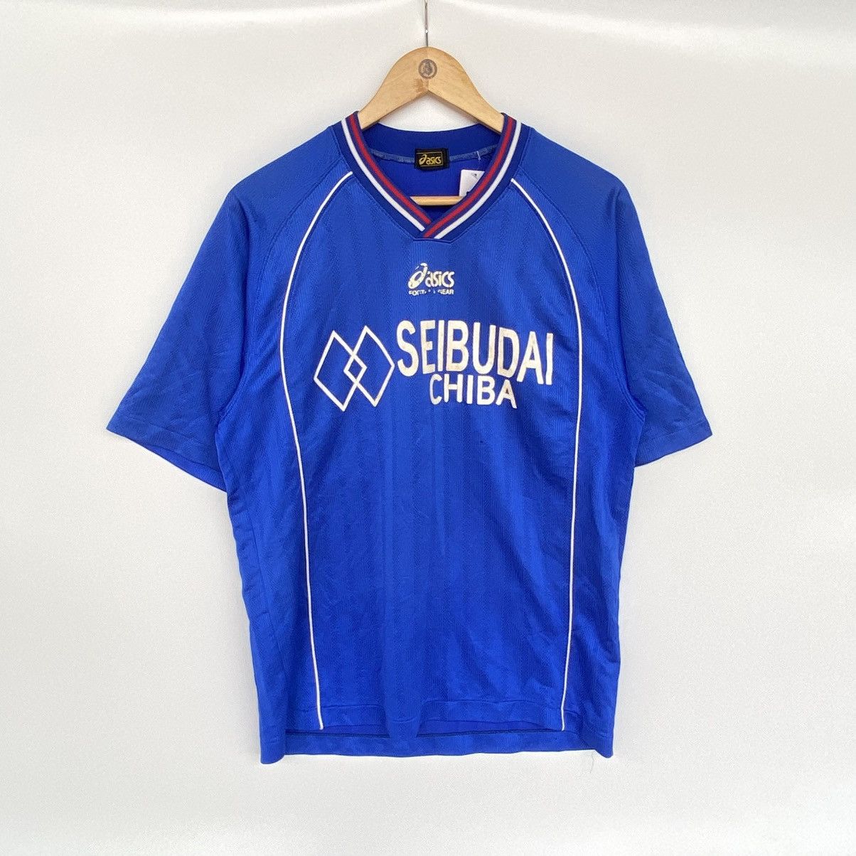 Other Vintageq Blue ASICS Seibudai Chiba Japan Football Shirts Size US L / EU 52-54 / 3 - 1 Thumbnail