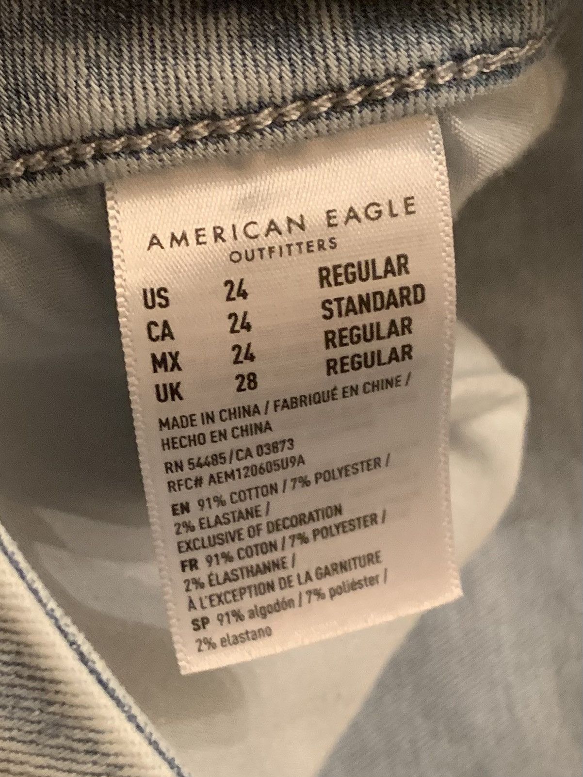 American Eagle Outfitters Vintage Y2K American Eagle Light Blue Curvy Hi-Rise Jegging Size 24" / US 00 / IT 34 - 6 Thumbnail