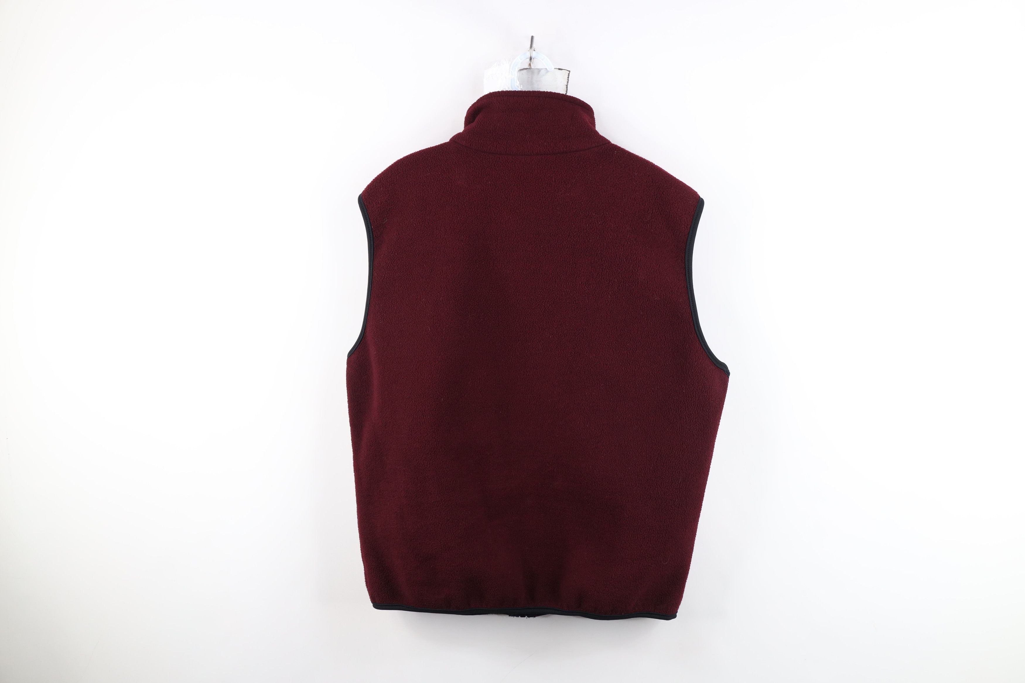Vintage Vintage 90s Streetwear Full Zip Vest Jacket Burgundy USA Size US L / EU 52-54 / 3 - 13 Thumbnail