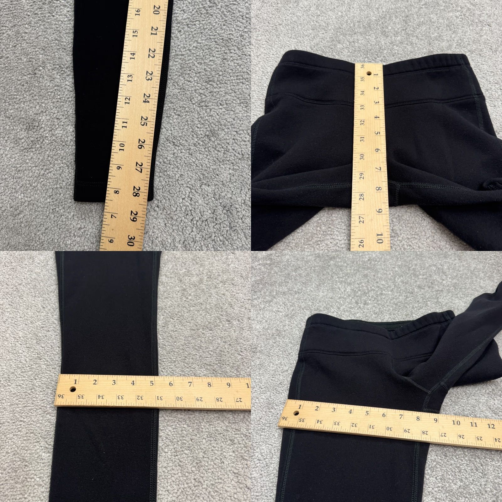 Athleta Athleta Leggings Womens XXS Black Fleece Pocket Active Polartec Power Stretch 2 Size 24" / US 00 / IT 34 - 9 Thumbnail