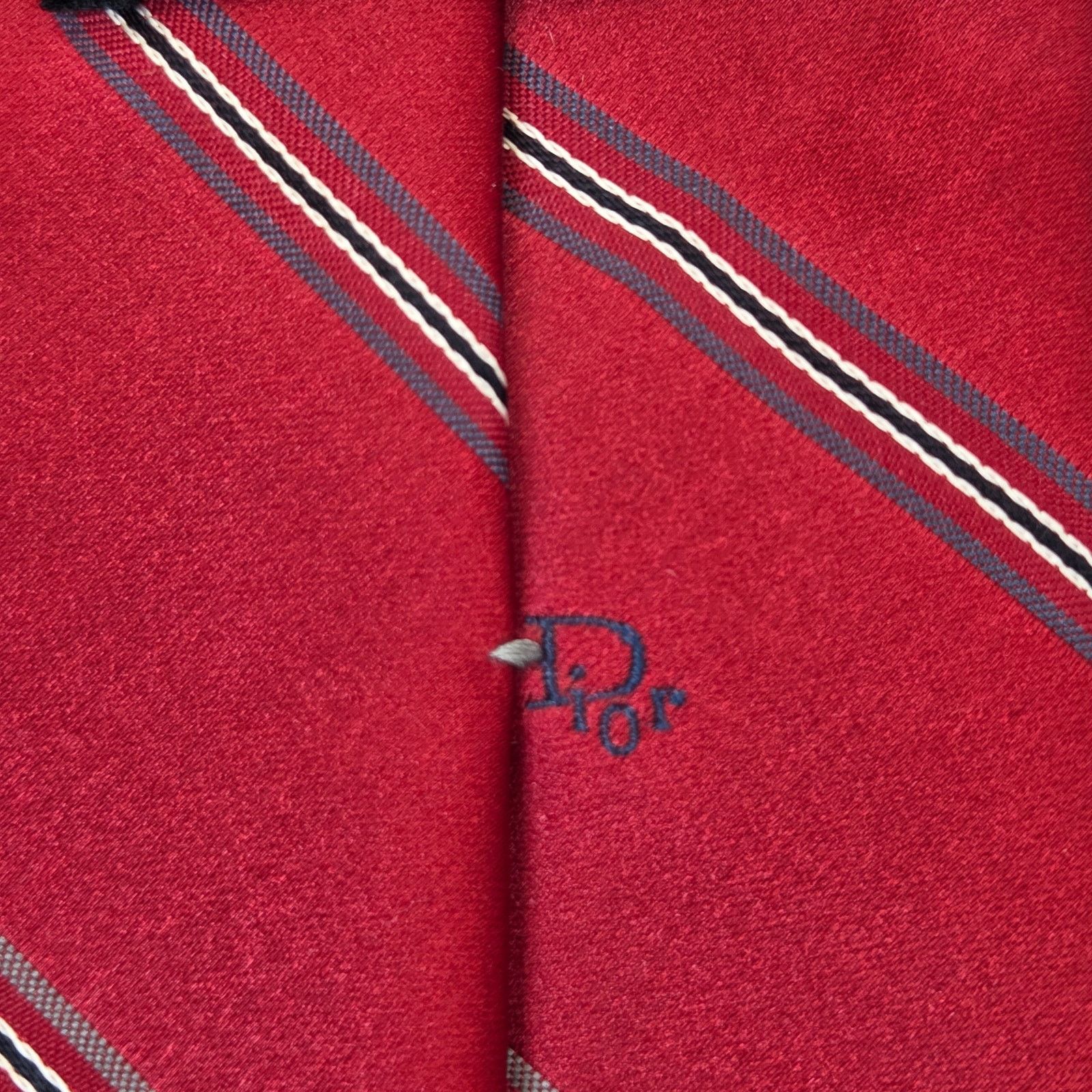Dior Vintage Christian Dior Red Striped Designer Tie USA Size ONE SIZE - 8 Thumbnail