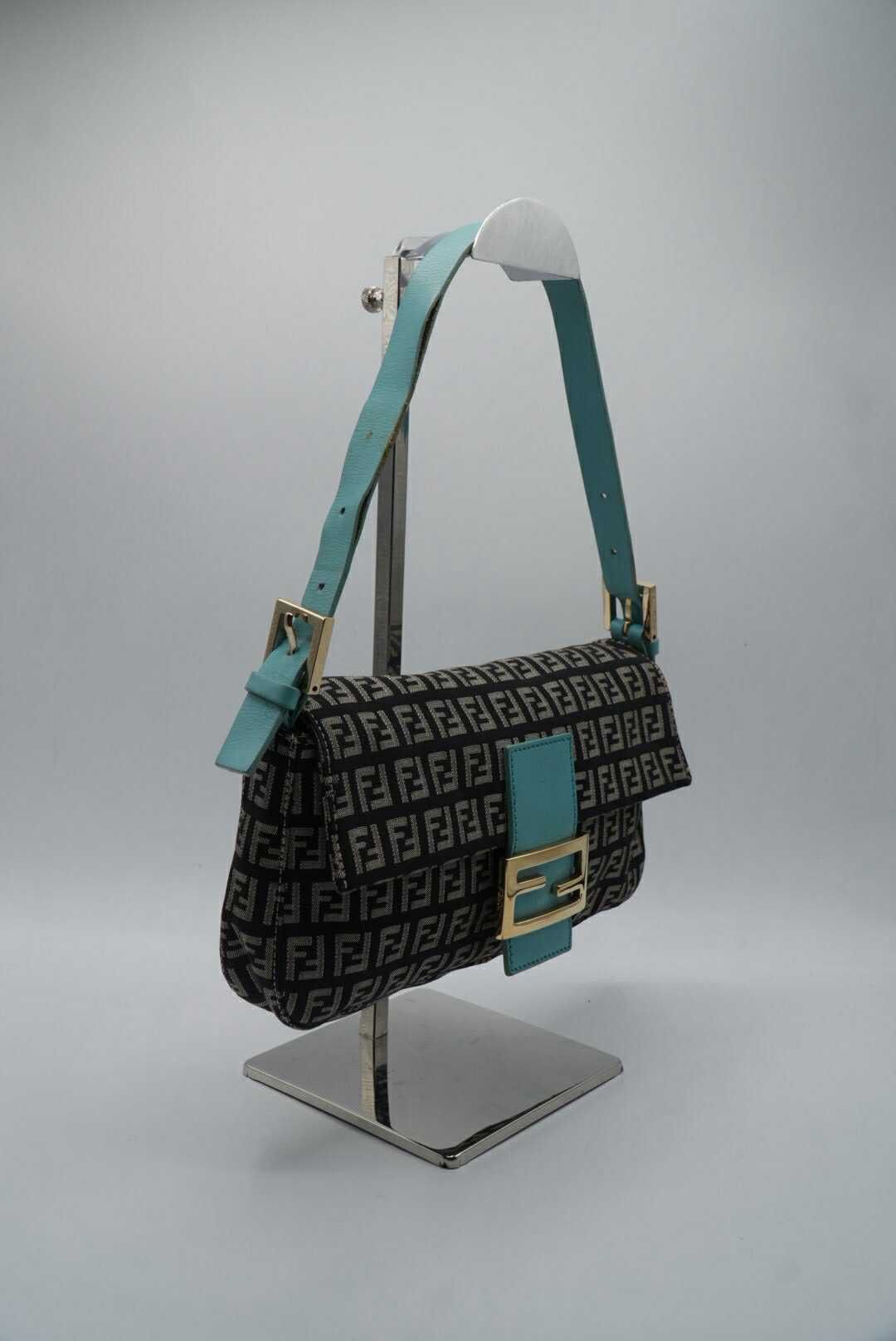 Fendi Fendi Zucchino Canvas Mamma Baguette Bag Size ONE SIZE - 3 Thumbnail