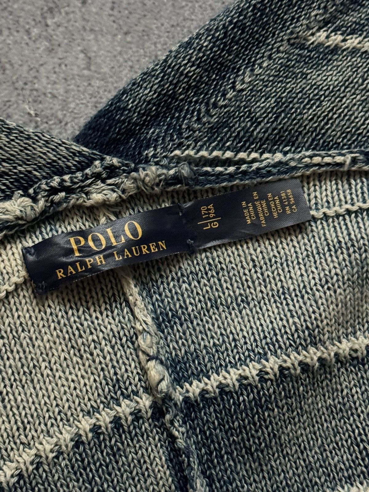 Polo Ralph Lauren × Vintage Polo Ralph Lauren L striped knitwear cape sweater poncho Size L / US 10 / IT 46 - 10 Thumbnail