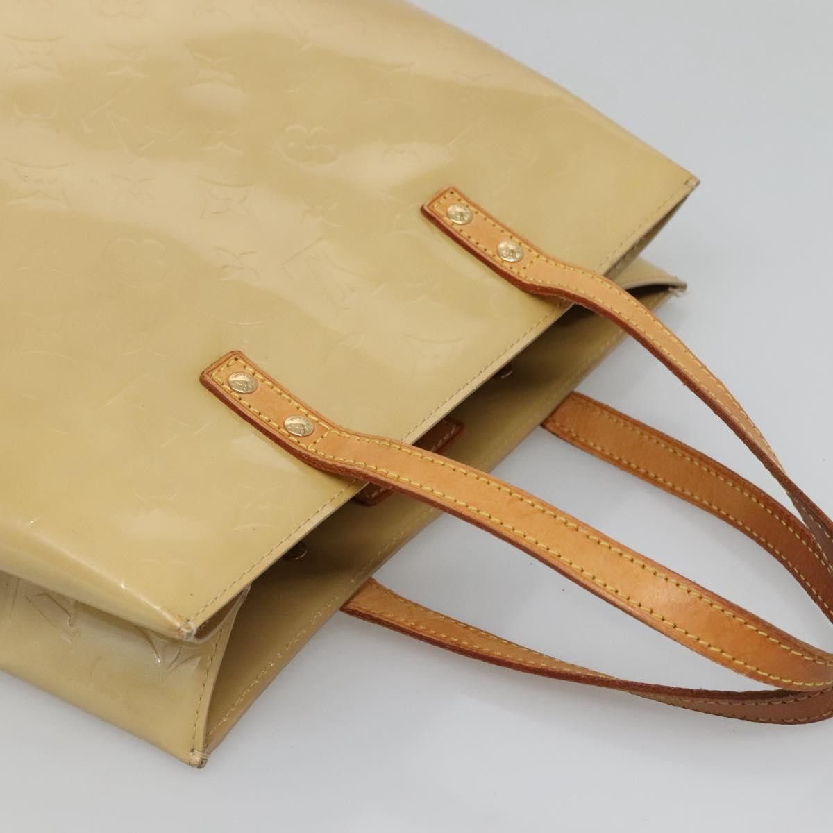 Louis Vuitton LOUIS VUITTON Monogram Vernis Reade MM Hand Bag Beige M91141 Size ONE SIZE - 6 Thumbnail