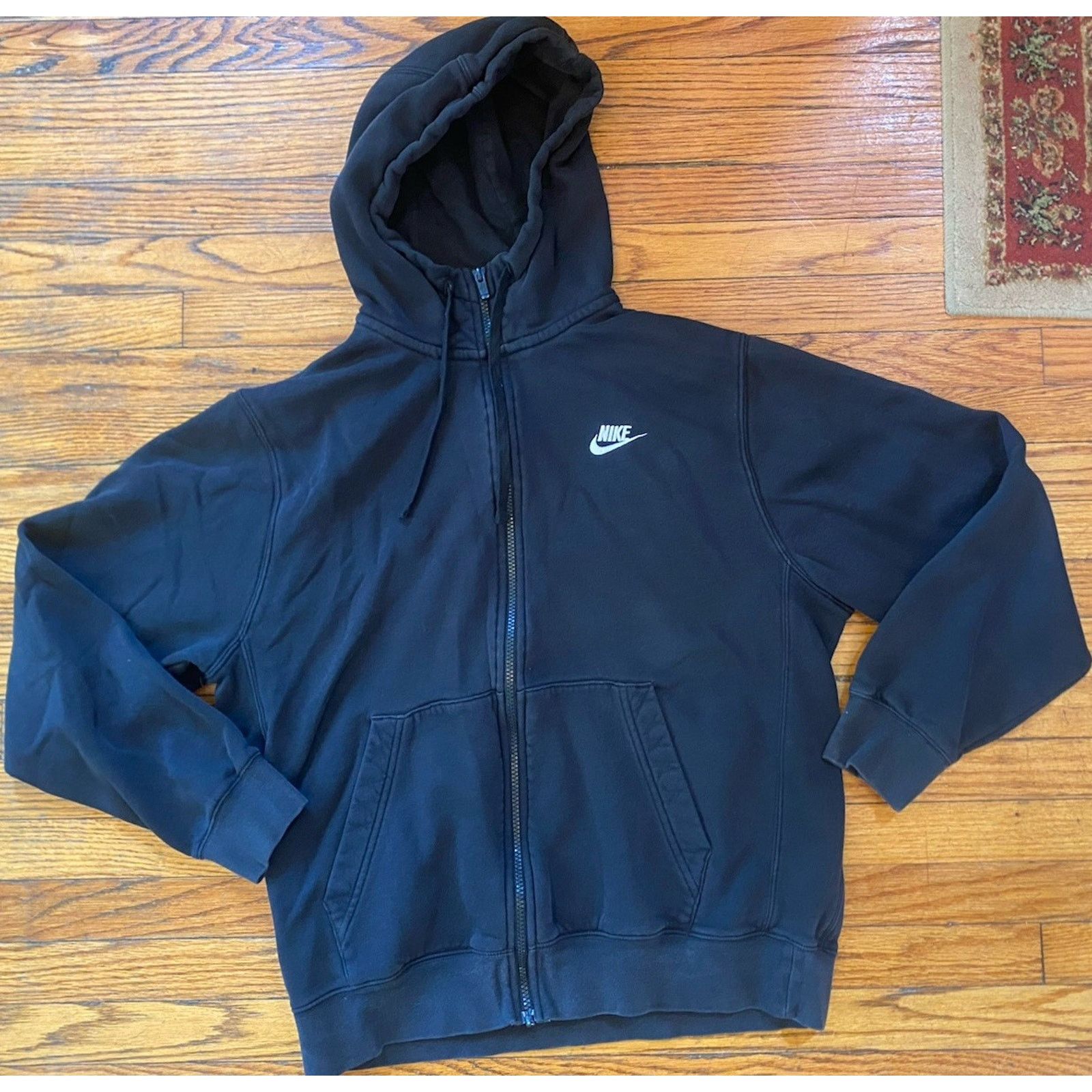 Nike Nike Black Hoodie Sweatshirt Zip Men’s Women’s Medium Jacket Size US M / EU 48-50 / 2 - 1 Thumbnail