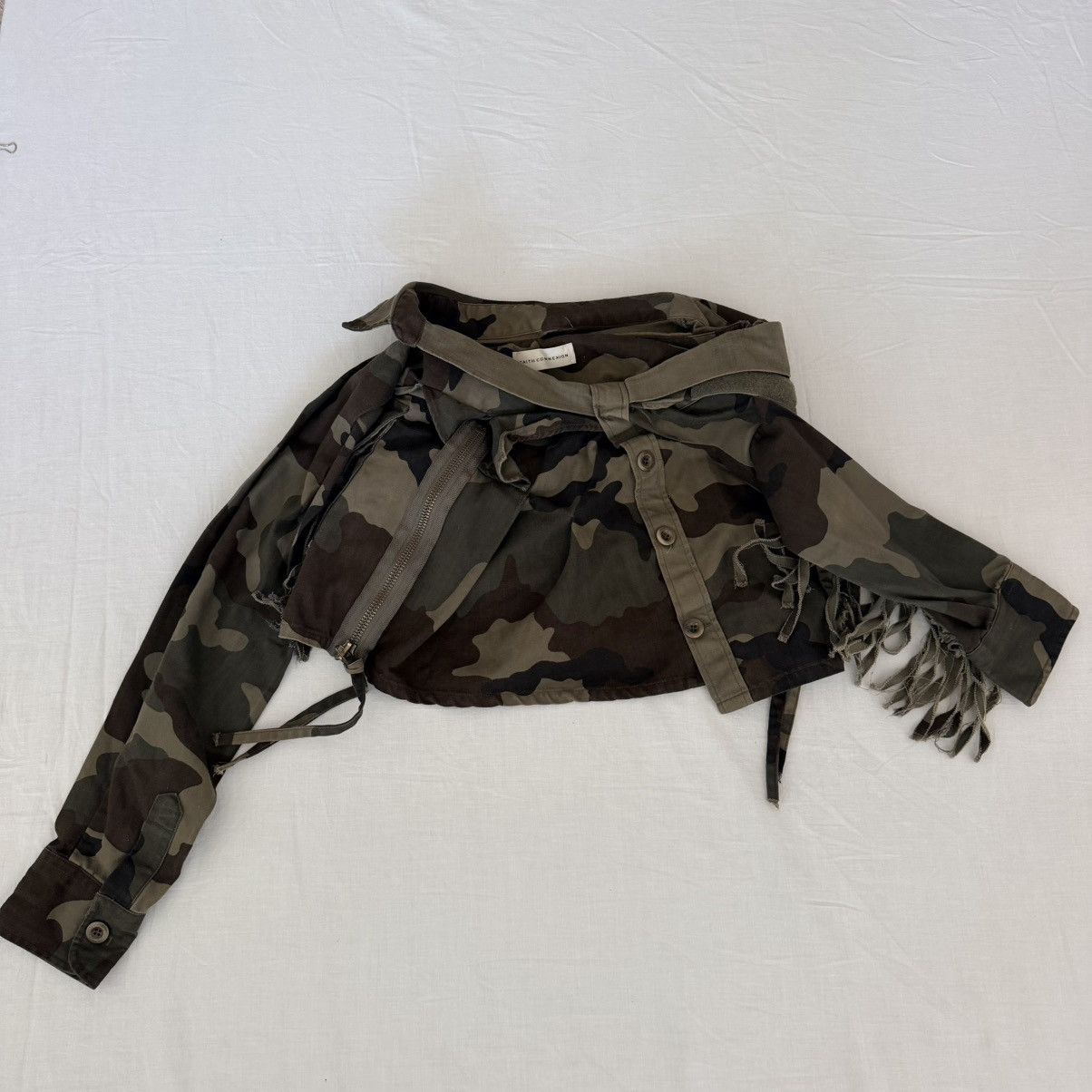 Faith Connexion Faith Connexion Camo Deconstructed Wrap Skirt XS Military Size 28" / US 6 / IT 42 - 9 Thumbnail