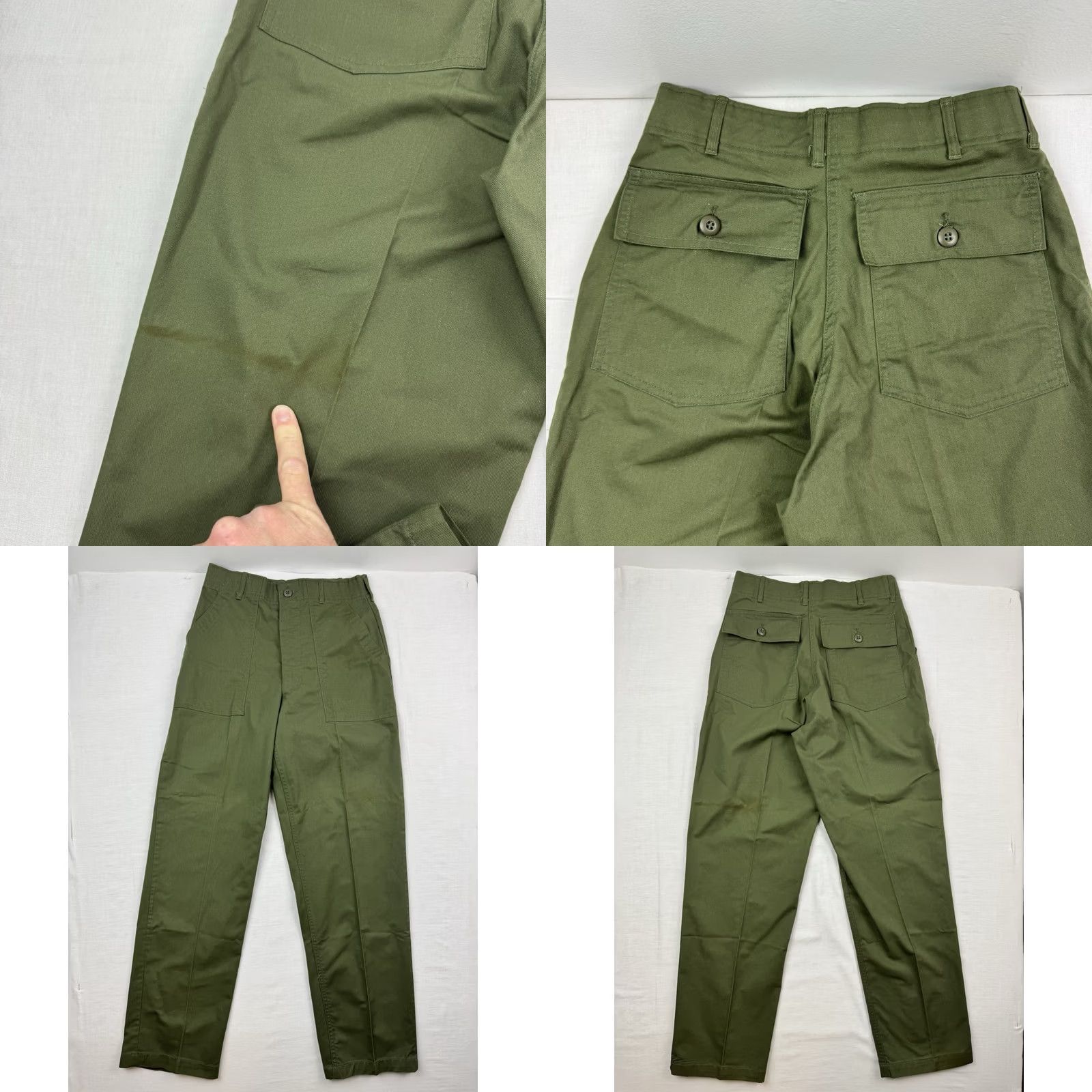 Vintage VINTAGE Army Pants 30x31 Adult Regular 70s USA Green Cotton Polyester Workwear Casual Pants Mens Size US 30 / EU 46 - 10 Thumbnail