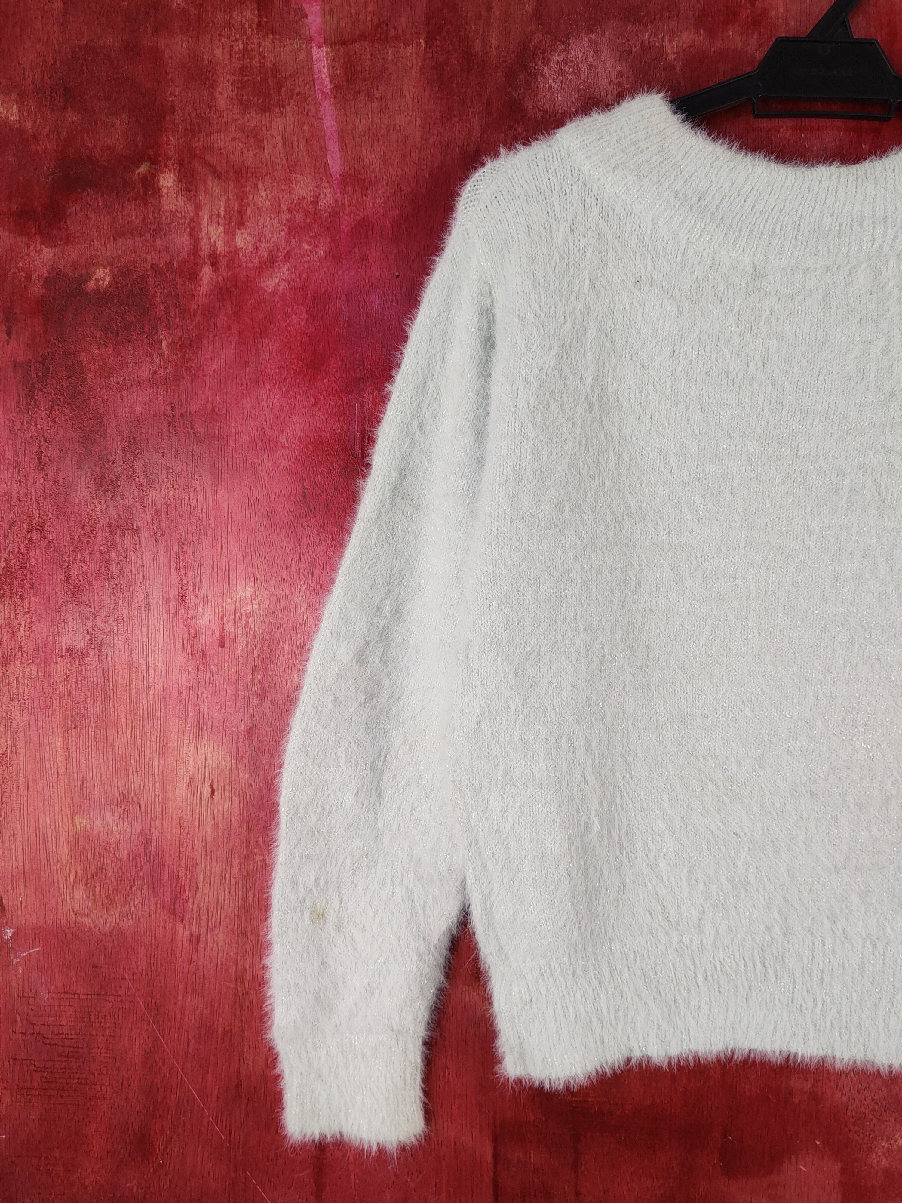 Vintage Majestic Lagon Green Shag Shaggy Fur Mohair Knitwear #S2084 Size S / US 4 / IT 40 - 8 Thumbnail