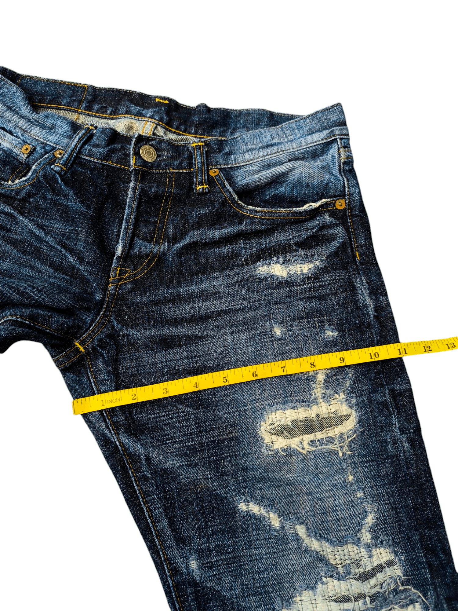 Eternal × Japanese Brand JAPAN ETERNAL DISTRESSED JEANS Size US 32 / EU 48 - 17 Thumbnail