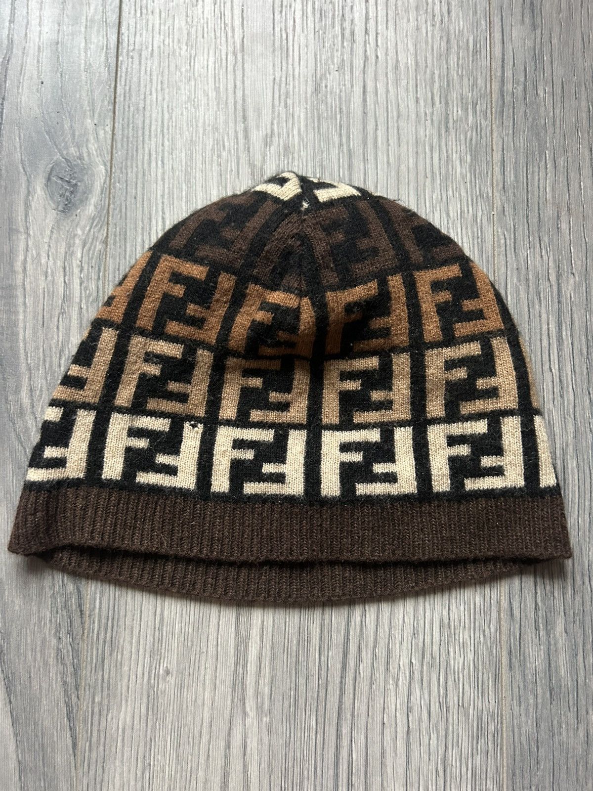 Fendi Fendi FF Zucca Monogram Gradient Beanie - Wool Blend Size ONE SIZE - 2 Thumbnail