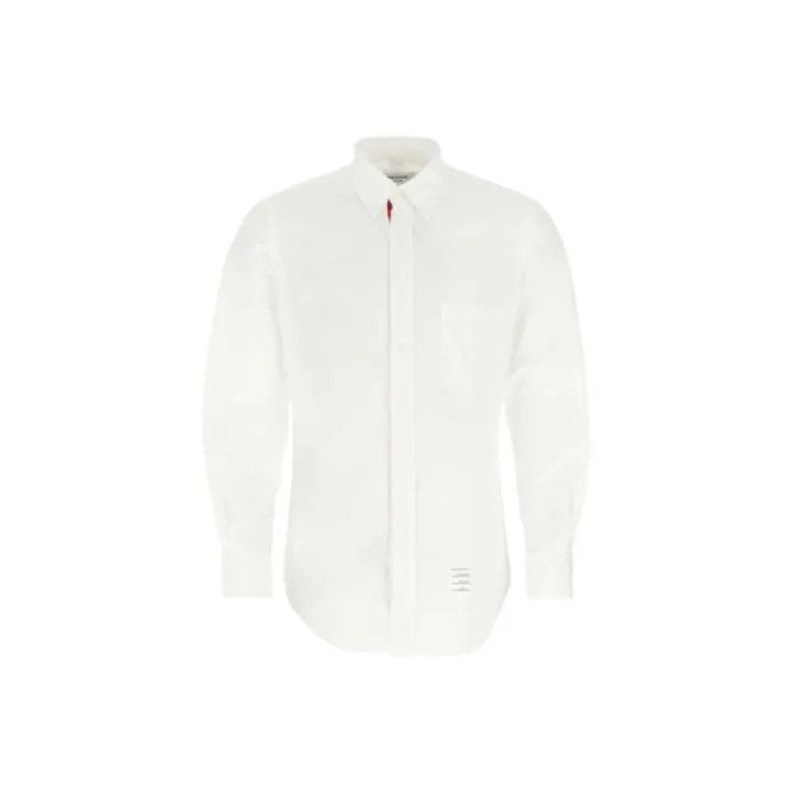 Thom Browne Thom Browne SS21 White Cotton Button-Up Shirt Size US S / EU 44-46 / 1 - 1 Thumbnail