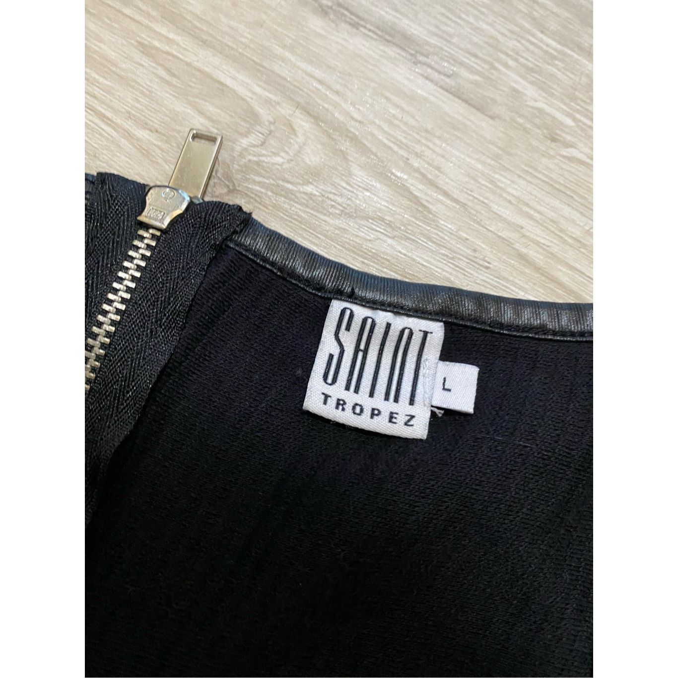 Saint Alfred Saint Tropez Black Ribbed Mini Skirt, Size Large Size 38" / US 16 / IT 52 - 5 Thumbnail