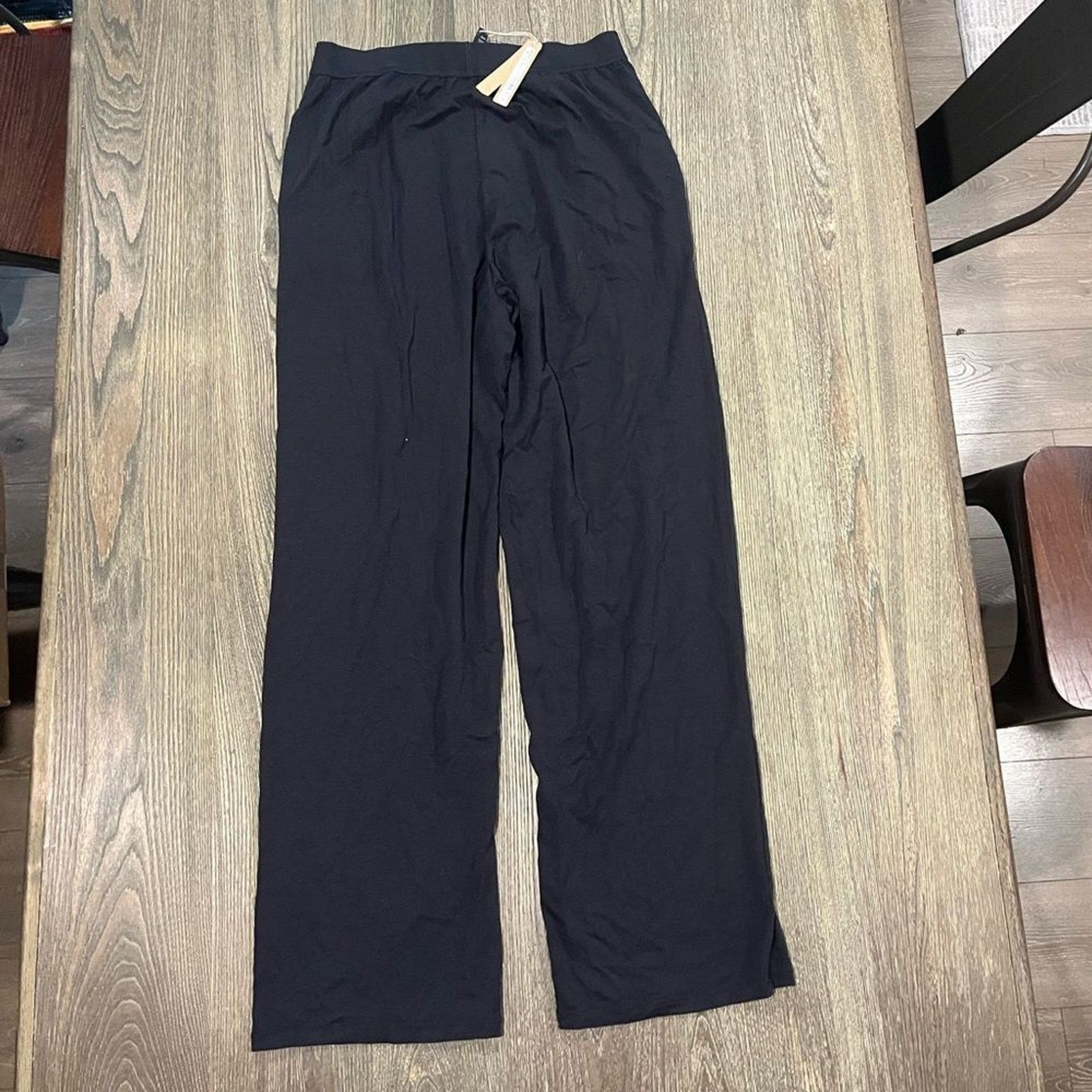 SKIMS NWT Skims Boyfriend Loose Pant Straight Leg Onyx Size S Size 30" / US 8 / IT 44 - 6 Thumbnail