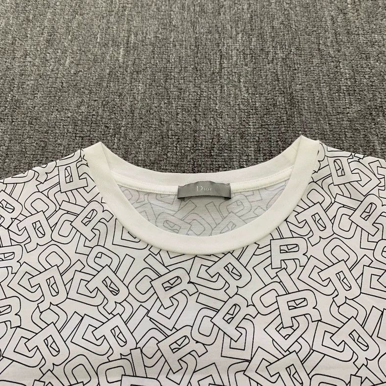 Dior Dior Men's White All-over Print T-shirt Size US L / EU 52-54 / 3 - 3 Thumbnail