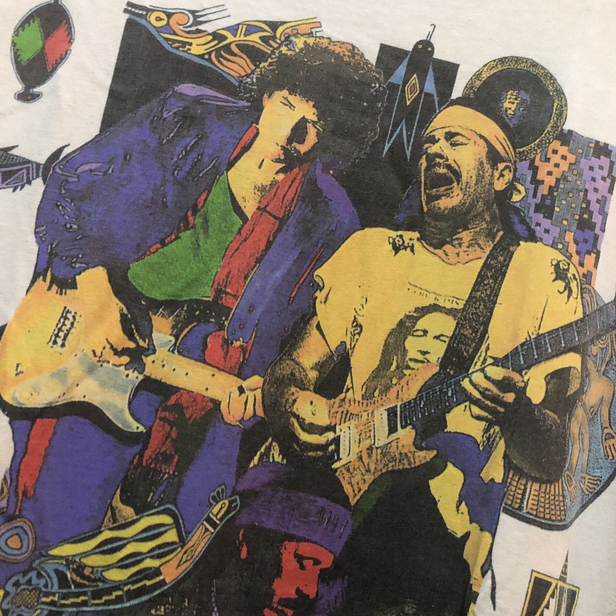 Hanes × Vintage Vintage 1993 Santana bob dylan tour tee Size US XL / EU 56 / 4 - 3 Thumbnail