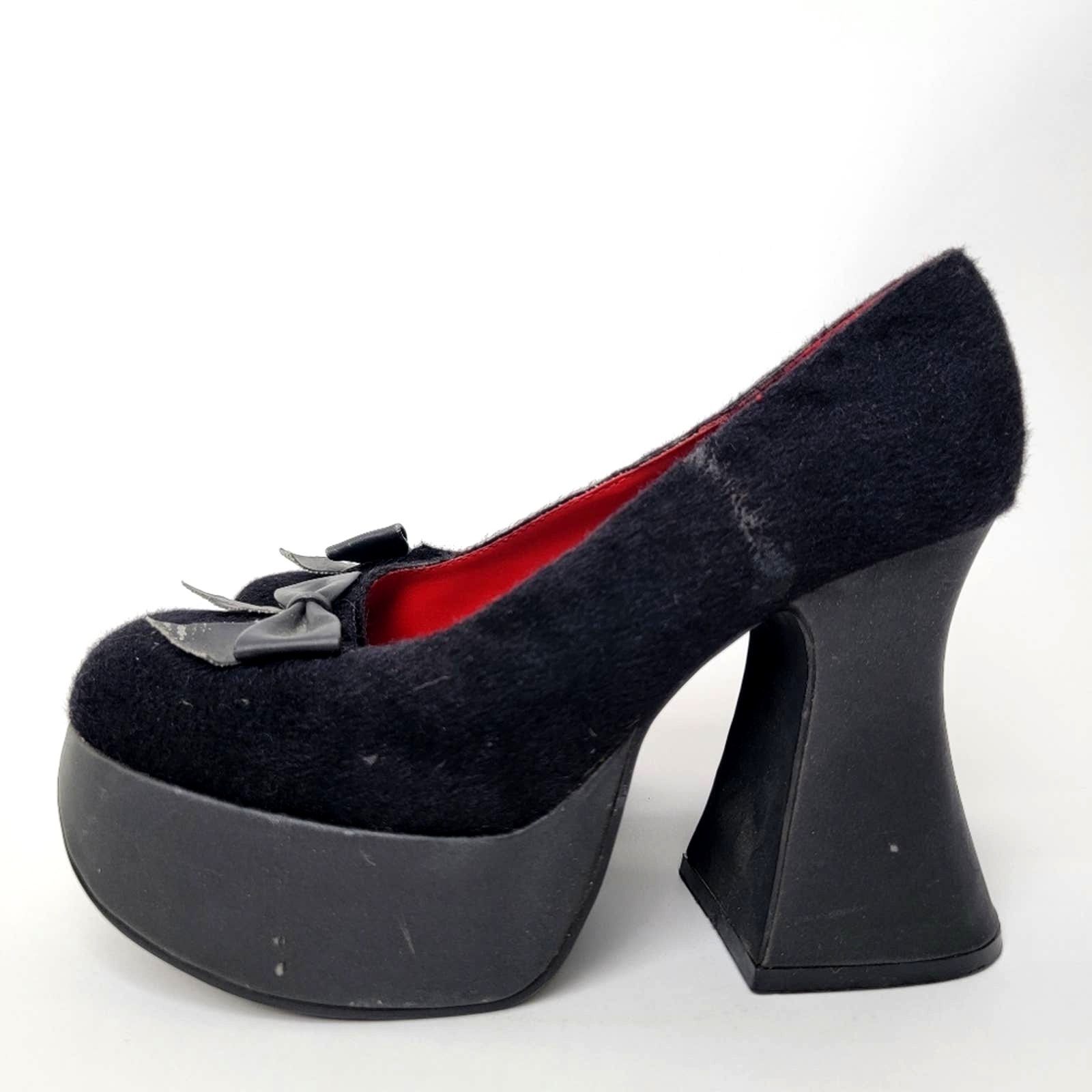 Vintage Vintage 90s Morbid Threads Goth High Heel Platform Shoes Size US 8 / IT 38 - 7 Thumbnail