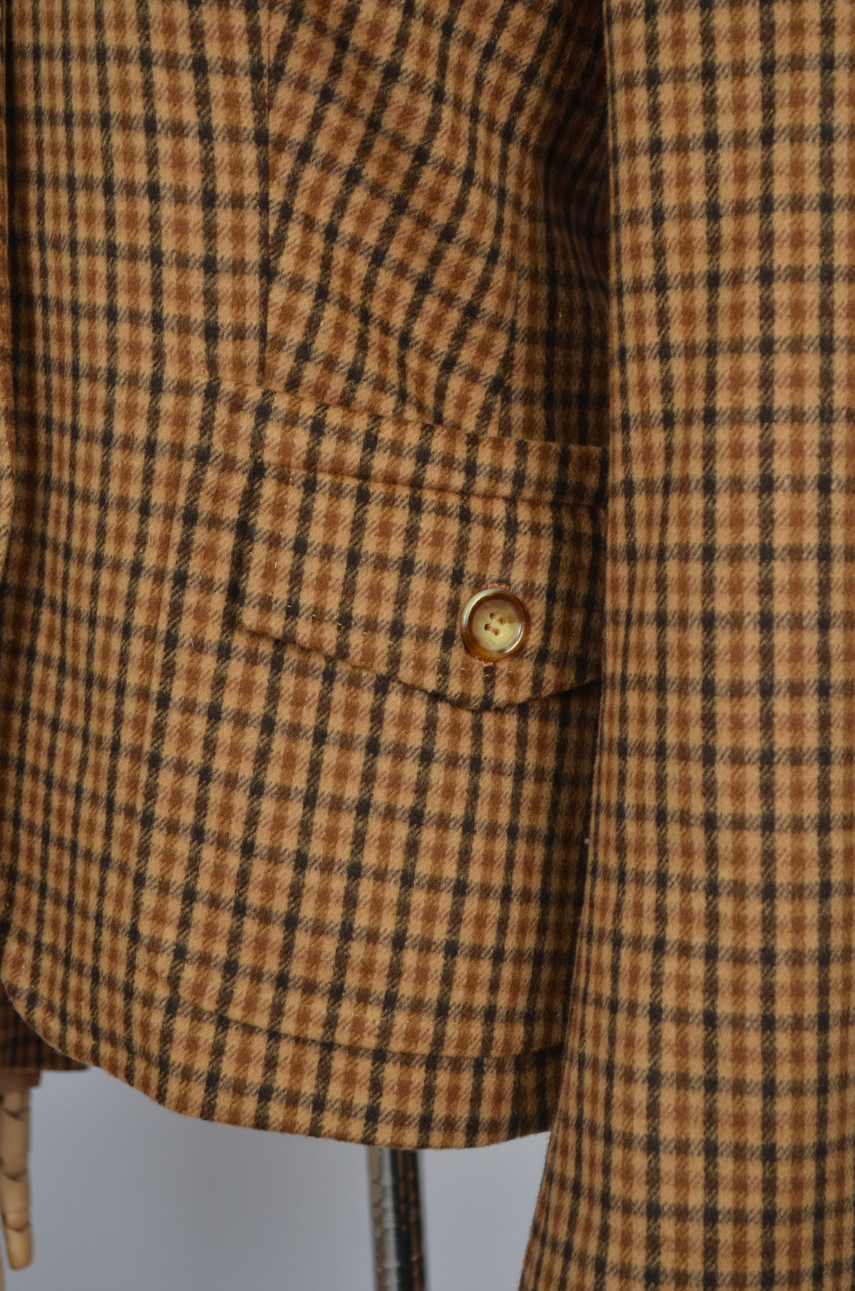 Designer × Max Mara Max Mara Check Brown Wool Angora Blazer Jacket Size US6 Size M / US 6-8 / IT 42-44 - 7 Thumbnail
