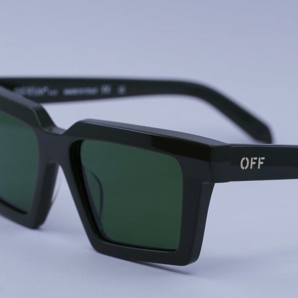 Off-White Off-White OERI142 WINDSOR 5655 Sunglasses Green Square Frame Size ONE SIZE - 2 Thumbnail