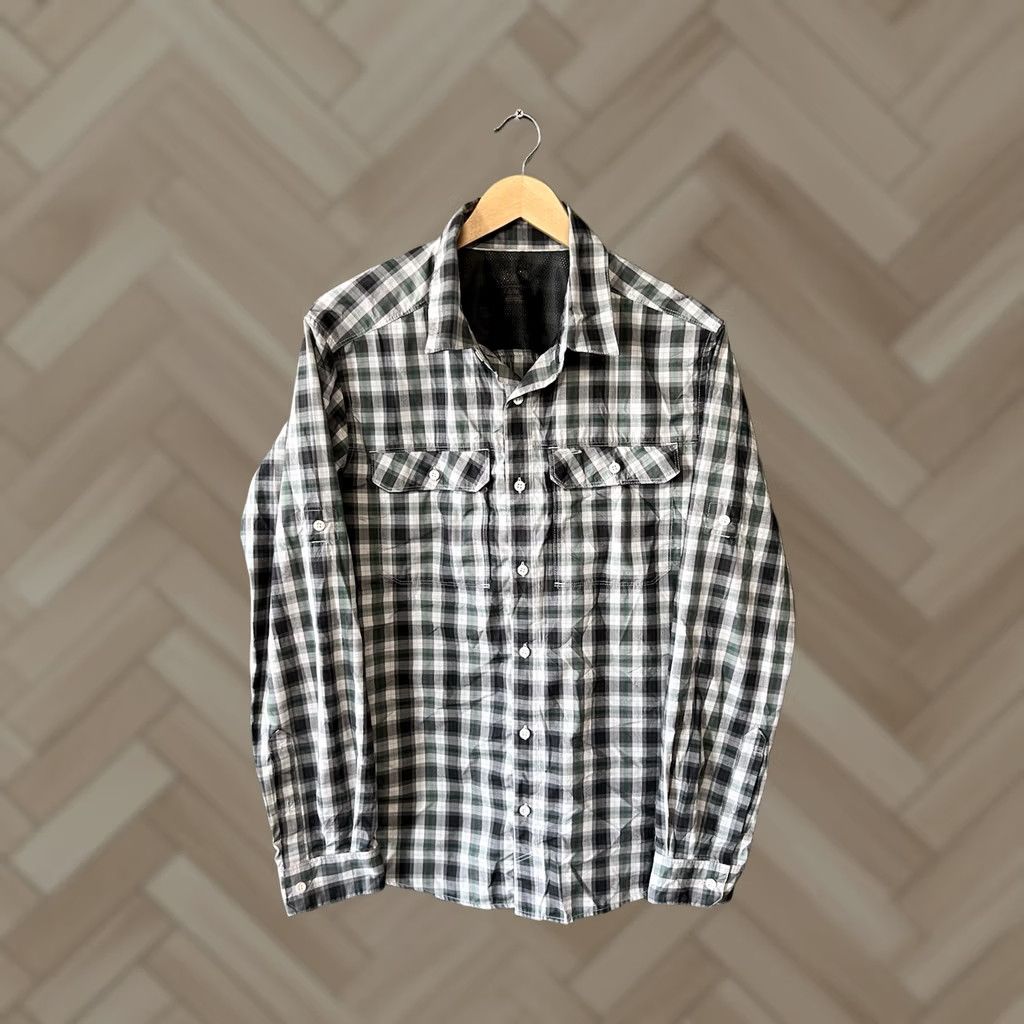 Mountain Hardwear Mountain Hardwear Mens Gray Plaid Double Pocket Long Sleeve Button-Up M Size US M / EU 48-50 / 2 - 1 Thumbnail