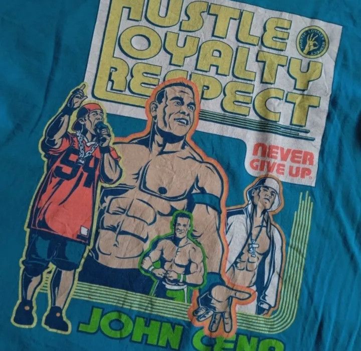 WWE John Cena Hustle Loyal Respect 👌 WWE Wrestling Tshirt 🏟️ Size US M / EU 48-50 / 2 - 1 Thumbnail