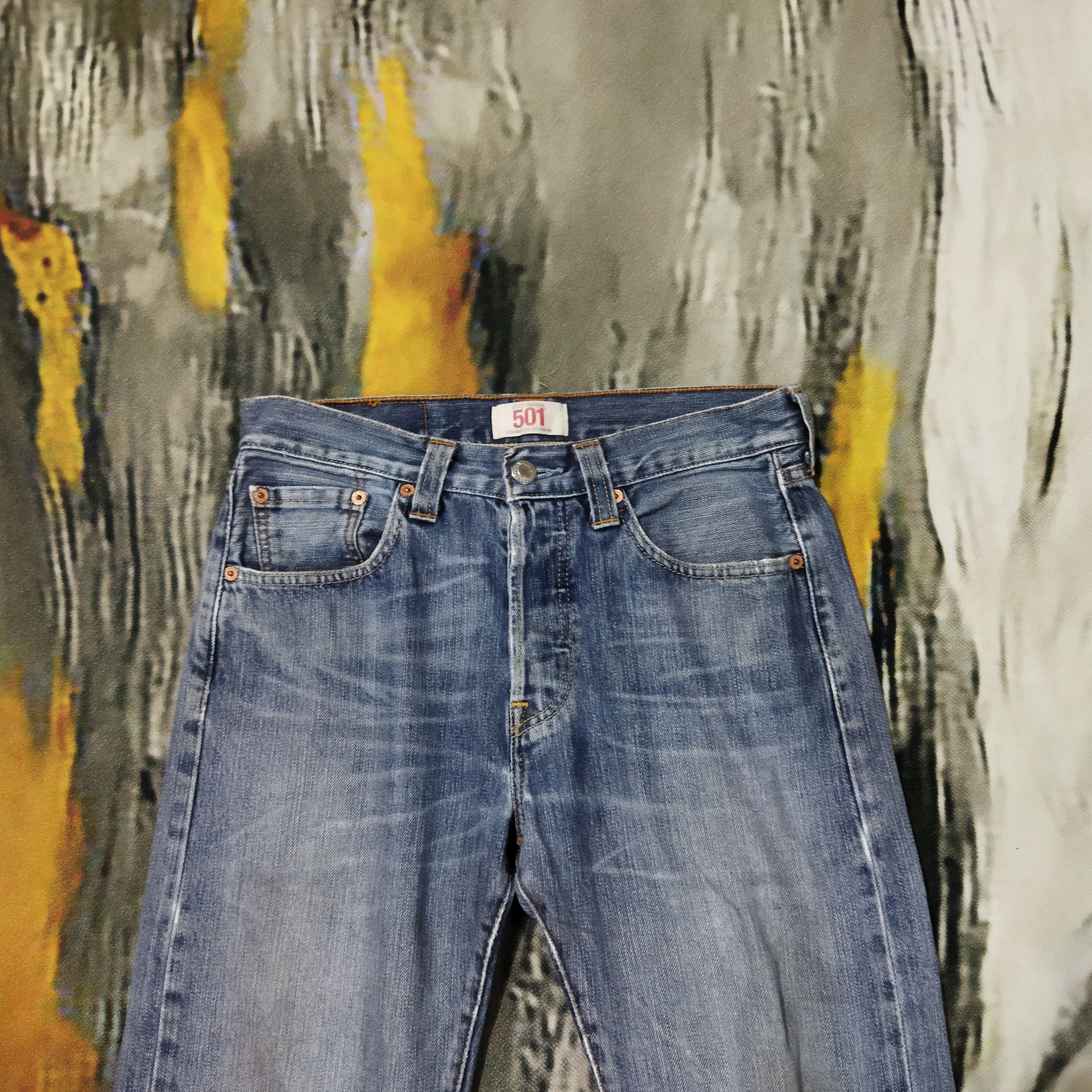 Japanese Brand × Levi's × Vintage VINTAGE LEVIS 501 DISTRESSED FADED BLUE JEANS PANTS Size US 28 / EU 44 - 2 Thumbnail