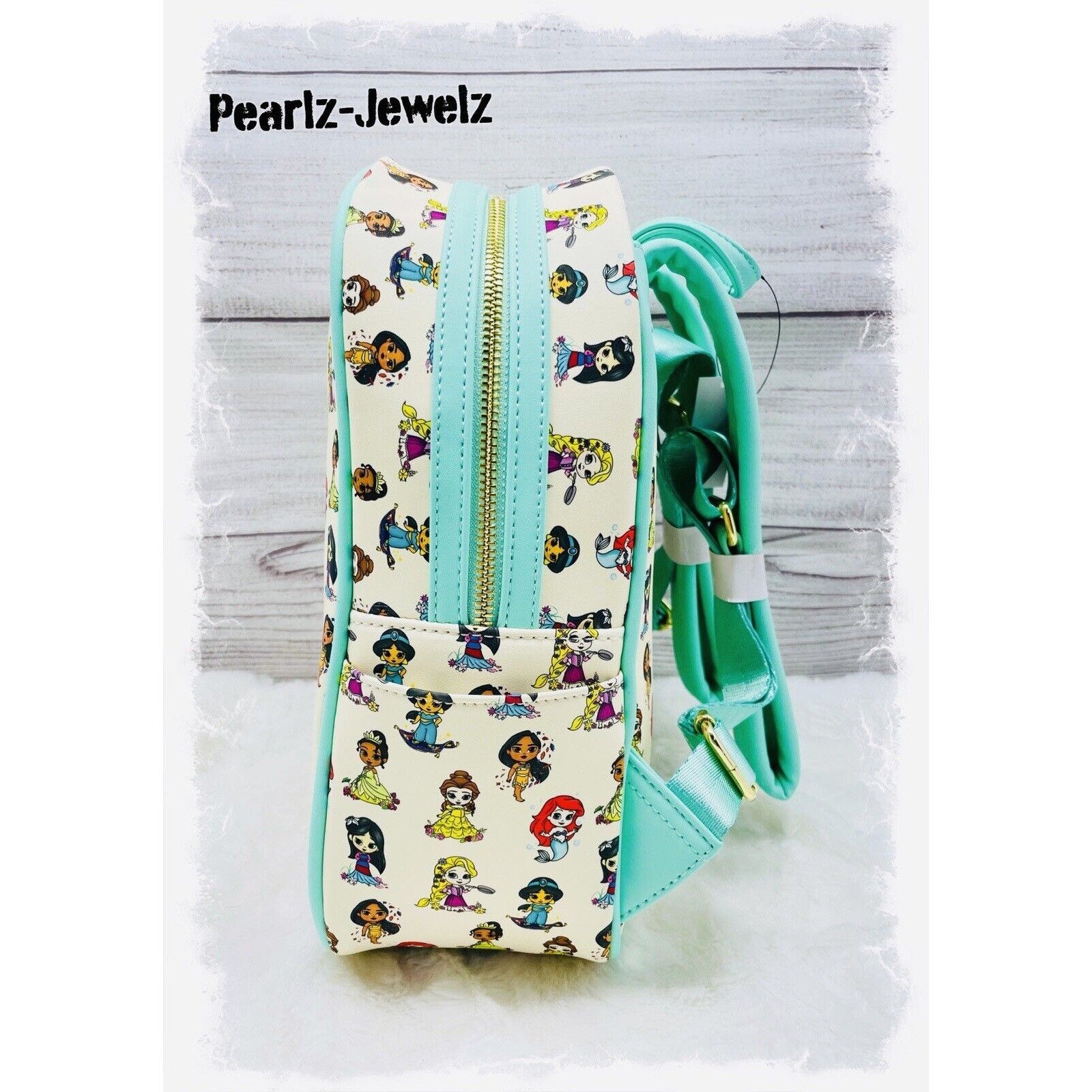 Disney Loungefly Princess Young Chibi Ariel Belle Mulan Rapunzel Ja Size ONE SIZE - 3 Thumbnail