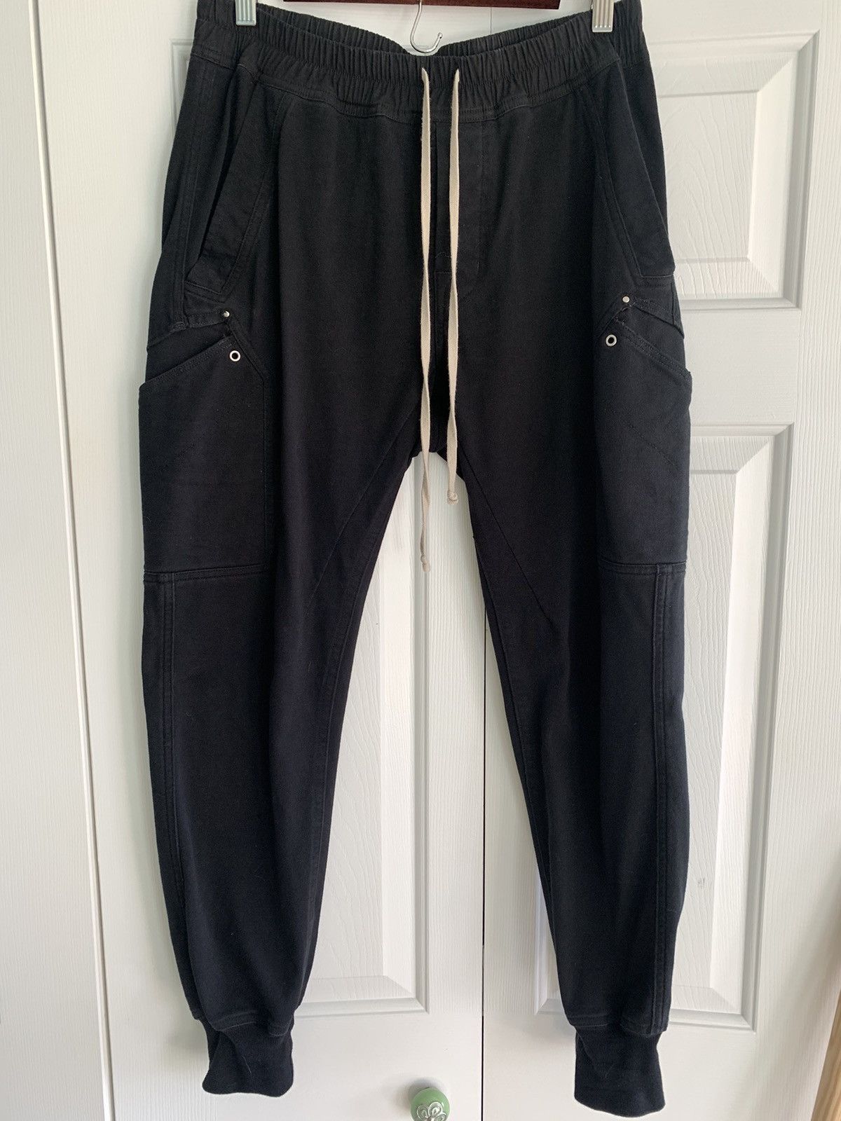 image of Rick Owens Performa Cargojoggers in Black, Men's (Size 30)