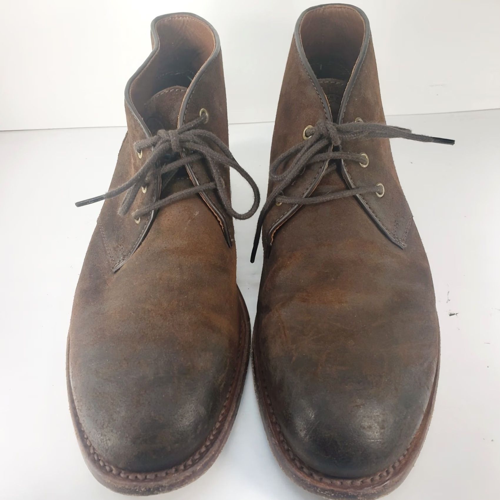Johnston & Murphy Johnston & Murphy Brown Leather Nubuck Suede Chukka Boots Mens 10.5 Brown Suede Leather Lining Cushioned Insole Leather Outsole Chelsea Style Size US 11 / EU 44 - 3 Thumbnail