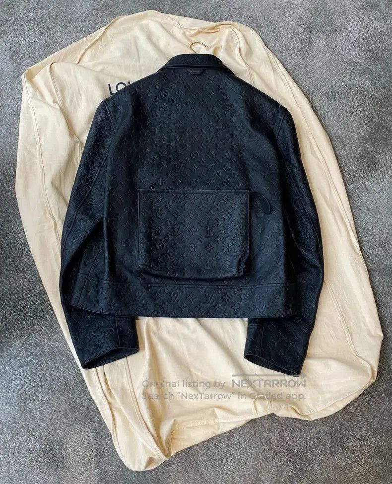 Louis Vuitton Black Louis Vuitton Embossed Leather Jacket. Size US M / EU 48-50 / 2 - 2 Thumbnail