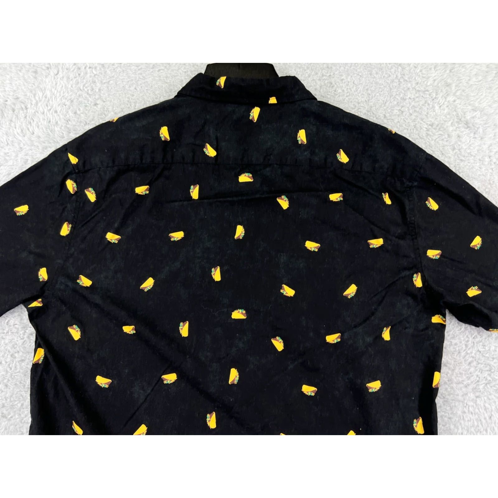 Vintage Visive Shirt Mens XL Black All Over Print AOP 100% Cotton Button-Up Shirt Mens Black Visive XL Shirt Size US XL / EU 56 / 4 - 7 Thumbnail