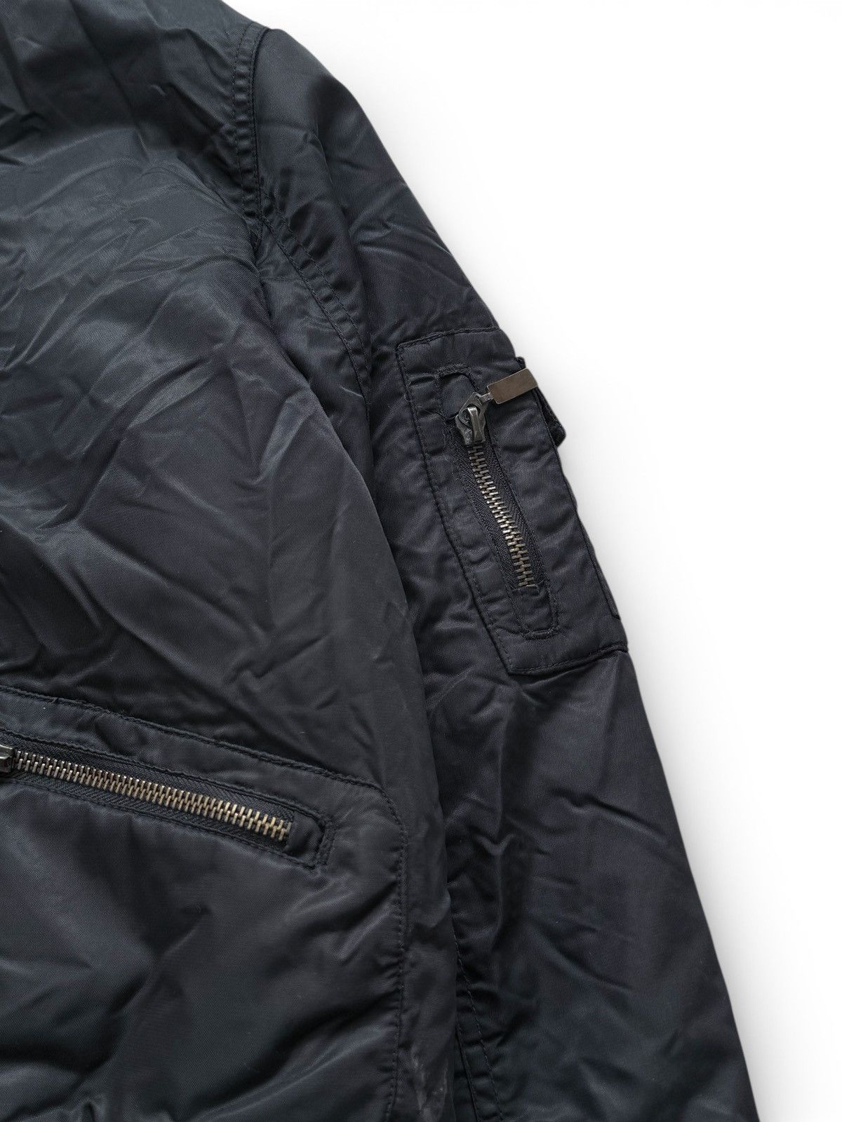 Le Grande Bleu (L.G.B.) Avant Garde Hysteric Glamour Style Fur Hood Bomber Jacket Size US S / EU 44-46 / 1 - 4 Thumbnail