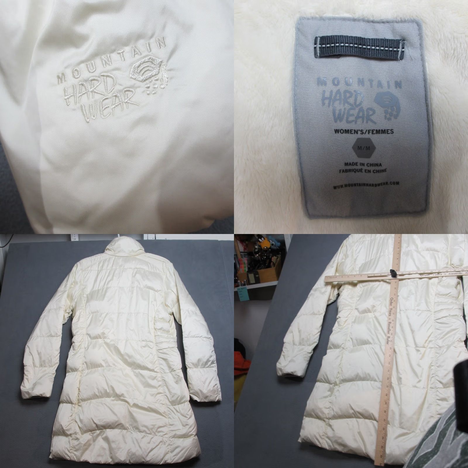 Mountain Hardwear Mountain Hardwear Womens Medium Ivory White Puffer Down Insulated Jacket Long Size M / US 6-8 / IT 42-44 - 8 Thumbnail