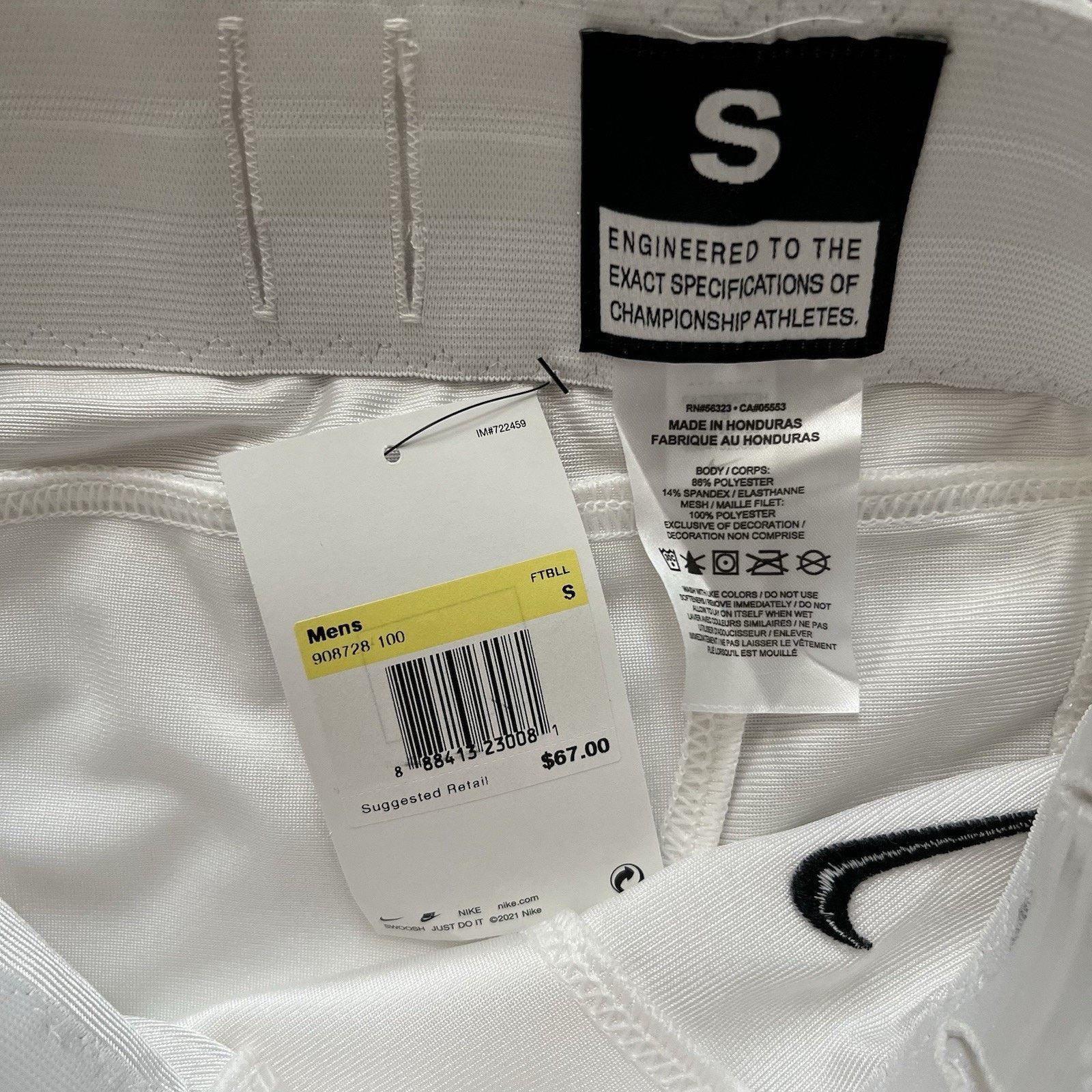 Nike Nike Vapor Team Football Pants White Men's Size Small NWT Size US 28 / EU 44 - 6 Thumbnail