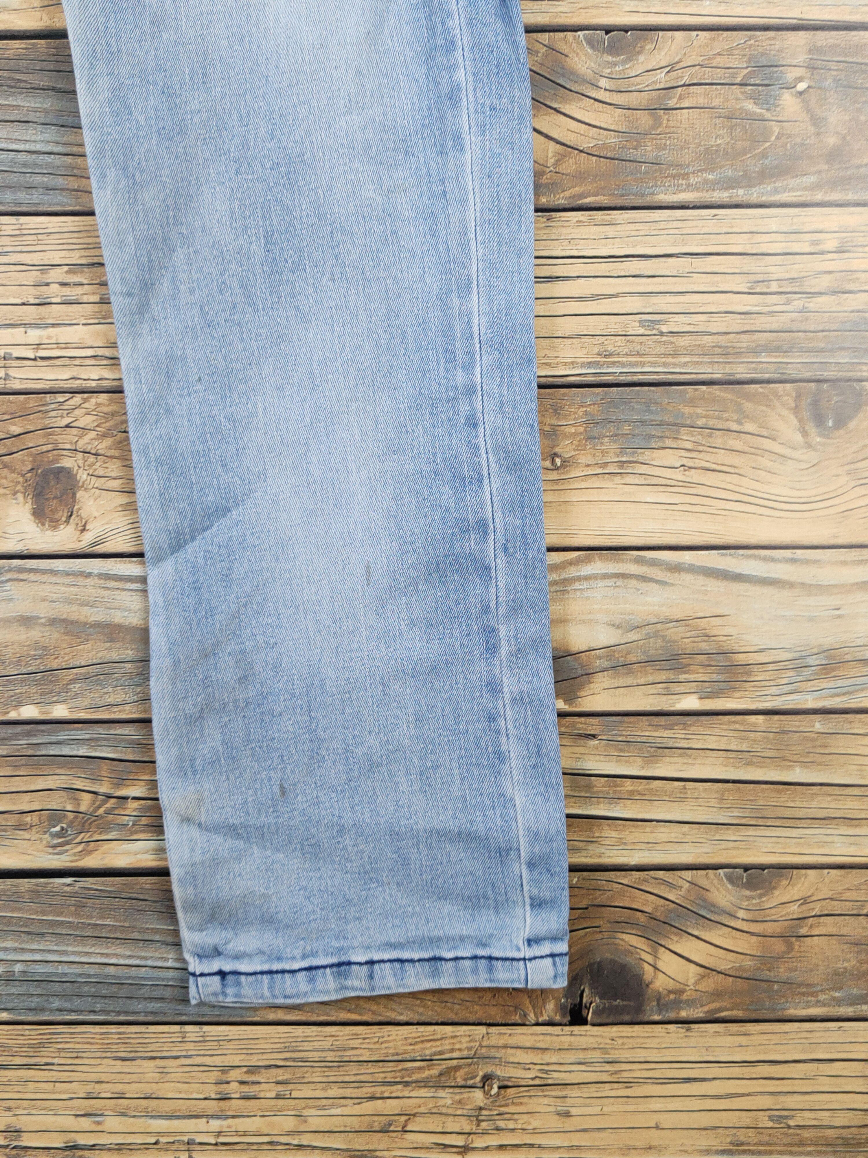 Japanese Brand Blue Monster Clothing Blue Distressed Ripped Jeans #W1495 Size US 31 - 8 Thumbnail