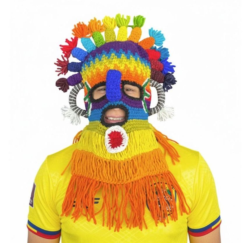 ⭐OZ Handmade Exotic Adult Mask Aya Diablo Huma Incas Ecuador