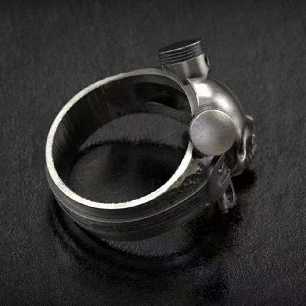 Designer Retro Steampunk Mechanical Wrench Skull Ring - Size 12 Size ONE SIZE - 5 Thumbnail
