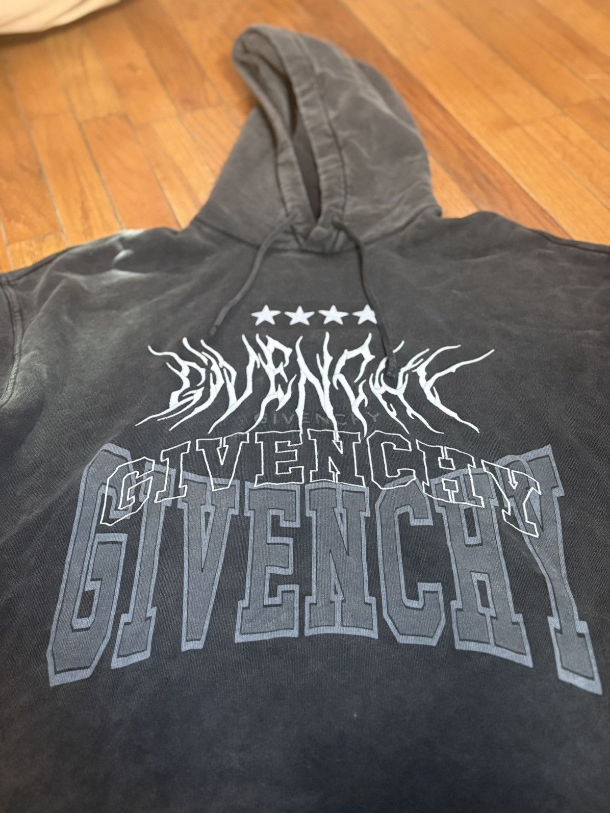 Designer × Givenchy Givenchy Washed Black Hoodie Size M Size US M / EU 48-50 / 2 - 10 Thumbnail