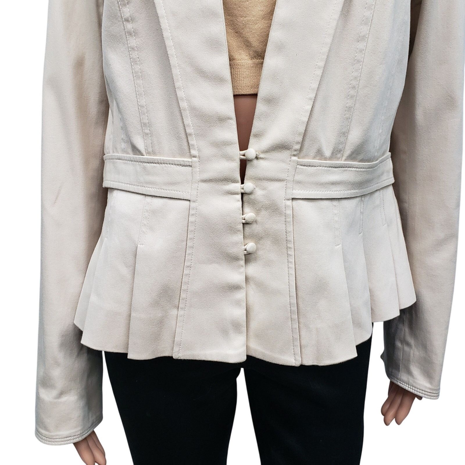 Reiss Reiss Blazer Jacket M/L Peplum Fitted Inverted Notch Collar Size M / US 6-8 / IT 42-44 - 6 Thumbnail
