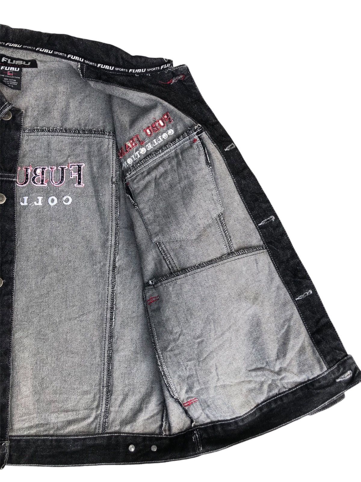 Fubu Y2k Fubu Denim Jacket Embroidered Jeans Size US L / EU 52-54 / 3 - 7 Thumbnail