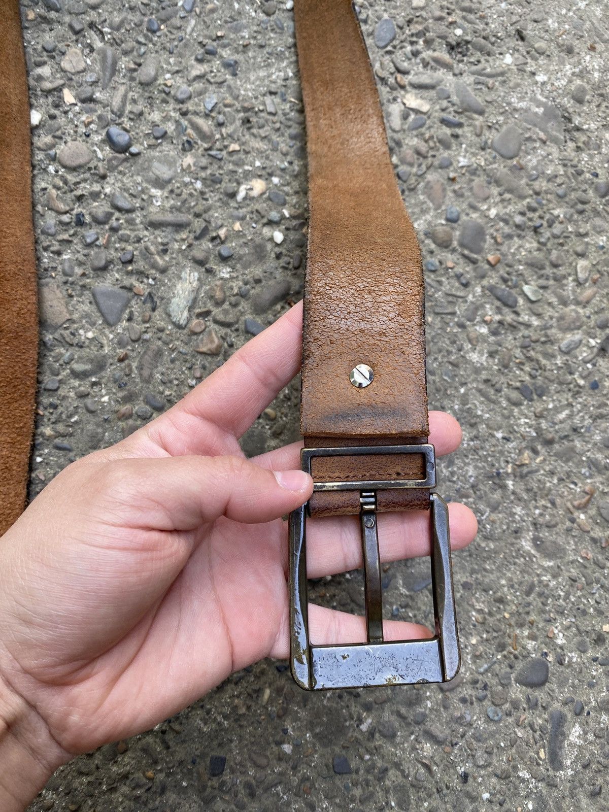 Diesel Diesel Brown Leather Belt Vintage Style Logo Embossed Size ONE SIZE - 8 Thumbnail