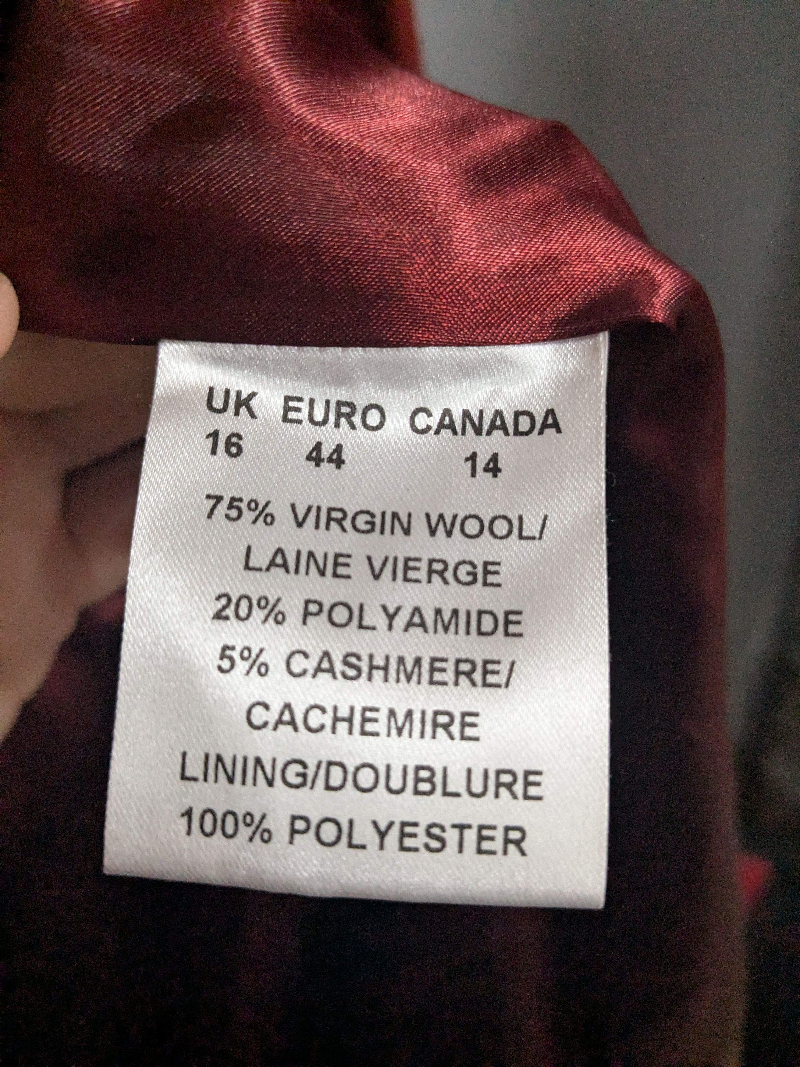 Other Jacques Vert Wool Cashmere Coat Rusty Red Women’s Size 44 Size M / US 6-8 / IT 42-44 - 6 Thumbnail