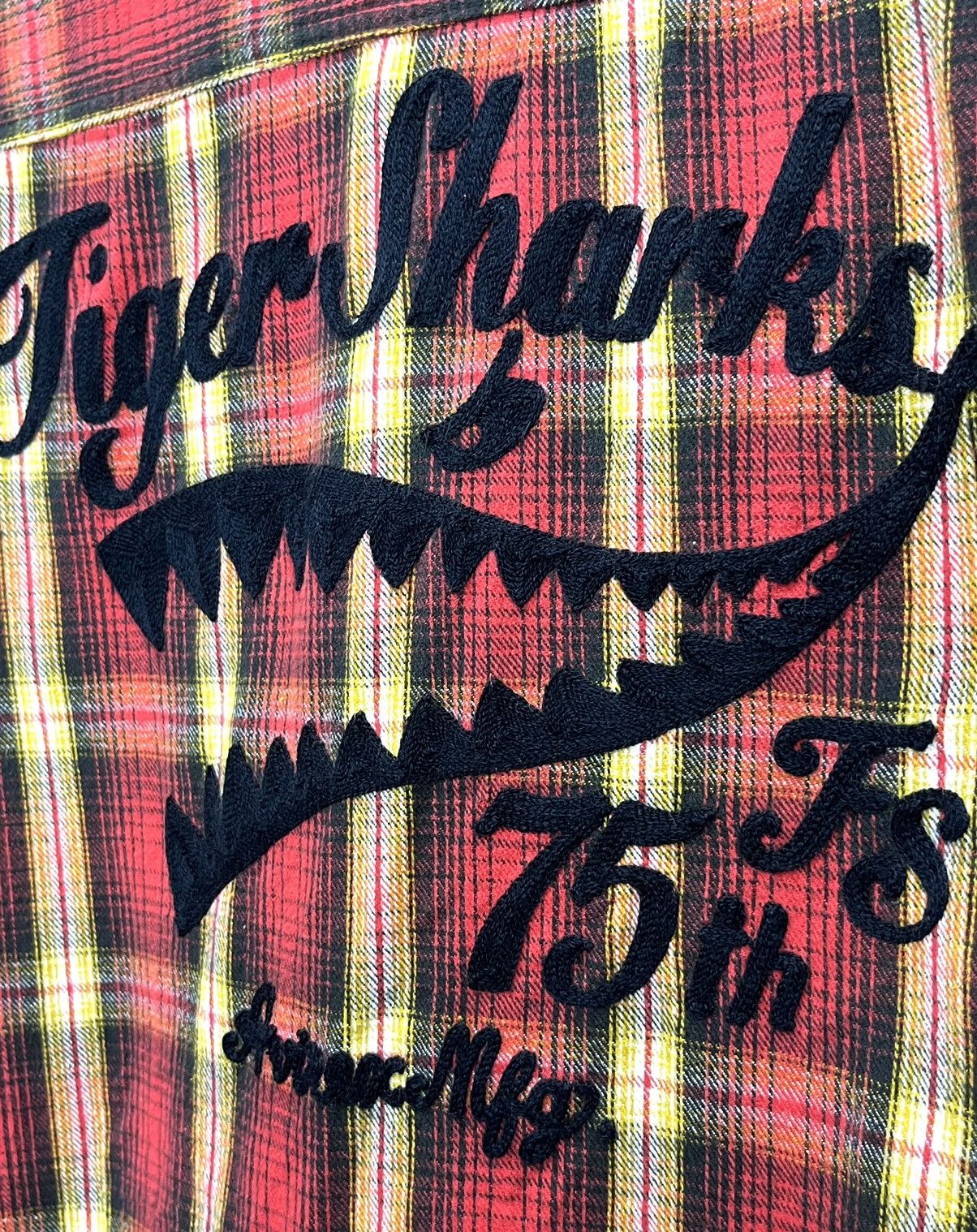 Avirex 🦈 AVIREX Big Embroidery TIGER SHARKS Cotton-Rayon Flannel Size US S / EU 44-46 / 1 - 3 Thumbnail