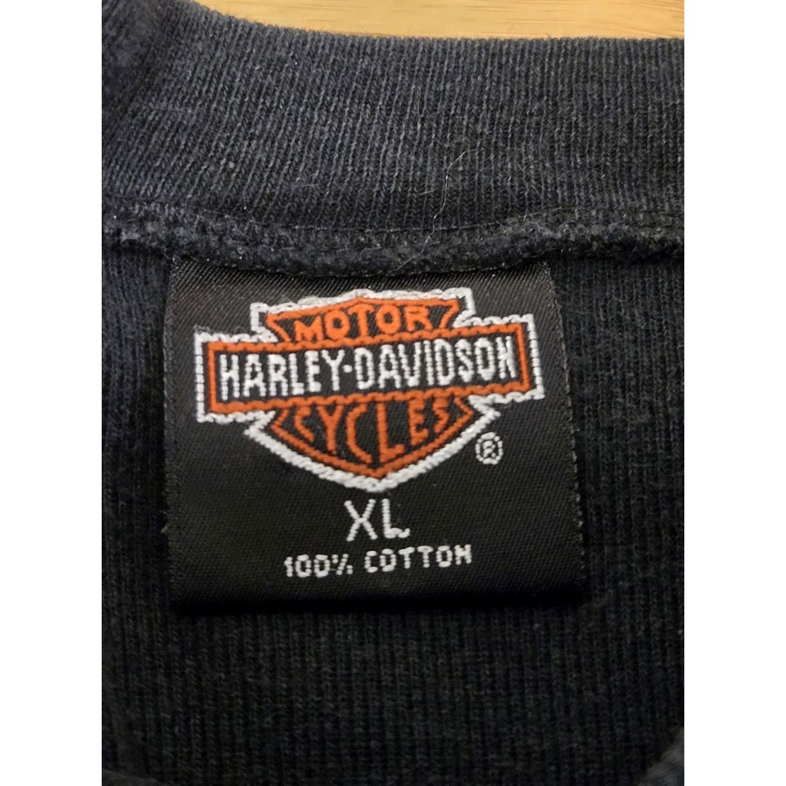 Harley Davidson VINTAGE Harley-Davidson Shirt Womens XL Long Sleeve Black 90s USA Arizona Flagstaff Biker Graphic Print Shirts Womens XL Size XL / US 12-14 / IT 48-50 - 3 Thumbnail